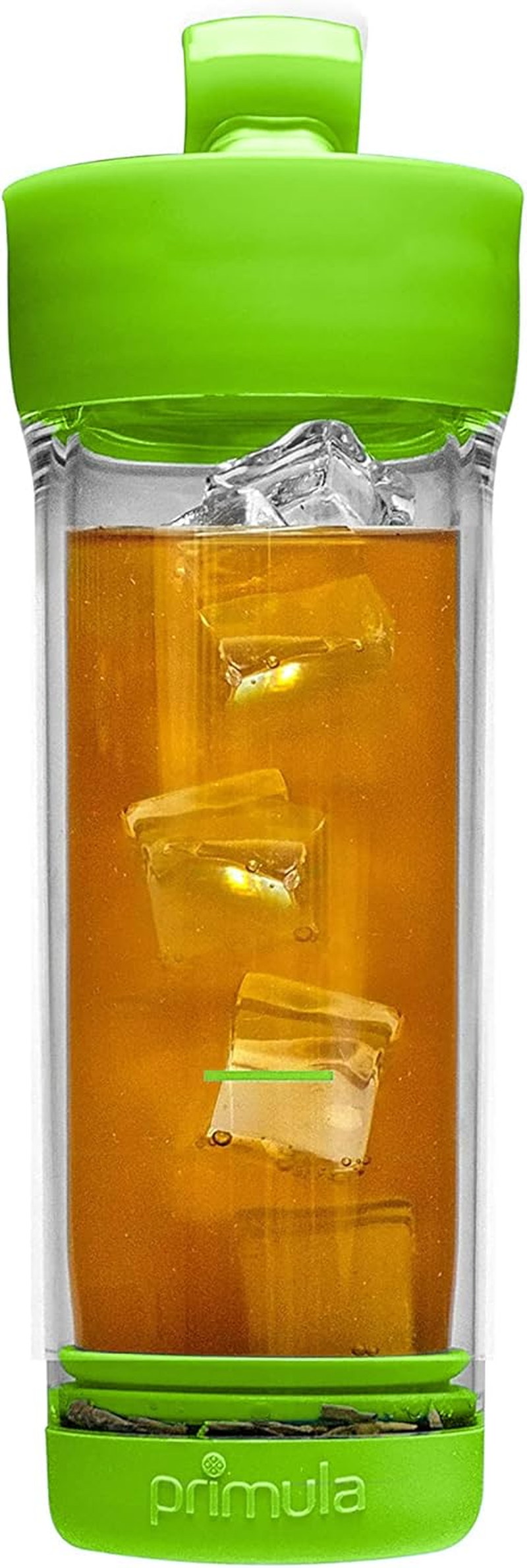 Primula Press and Go Iced Tea Maker, Travel Tumbler, Infuser Bottle, Leak-Proof Flip-Top Lid with Carry Loop, Dishwasher Safe, Made without BPA, 16-Ounce, Black, 1 Count (Pack of 1)