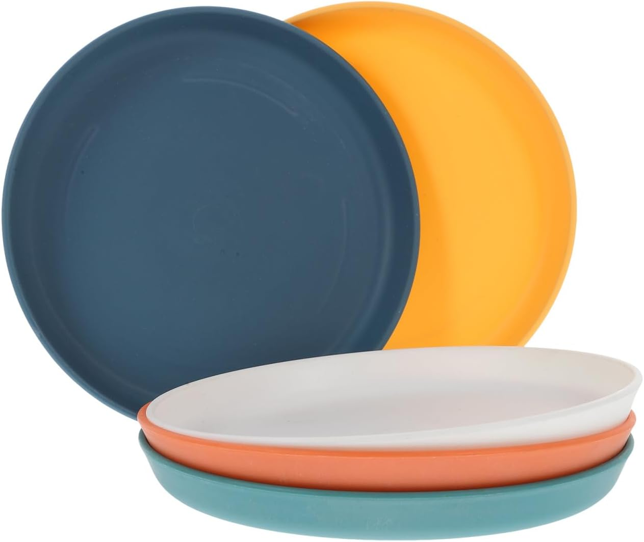 5Pcs Cat Bowls, Unbreakable Pet Feeding Dishes, Shallow Plates for Cats, Assorted Colors, Safe Food-Grade Material, 5.8 Inch Diameter image number 5