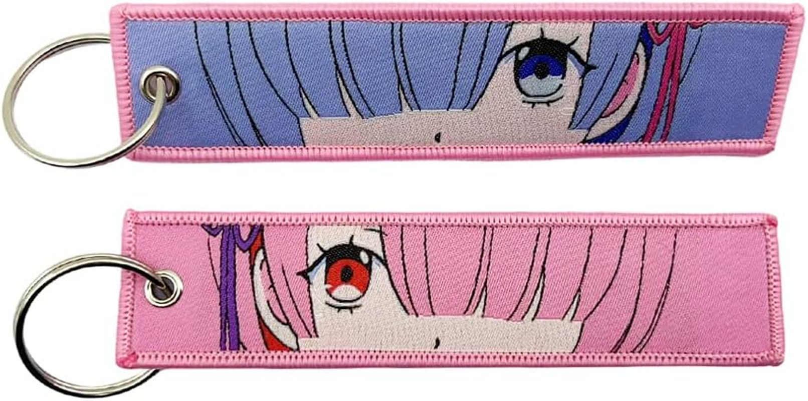 1 Pack Anime Jet Tag Keychain Tag Key Chain Embroidered - EDC for Motorcycles, Scooters,Atv,Car and Anime Gifts