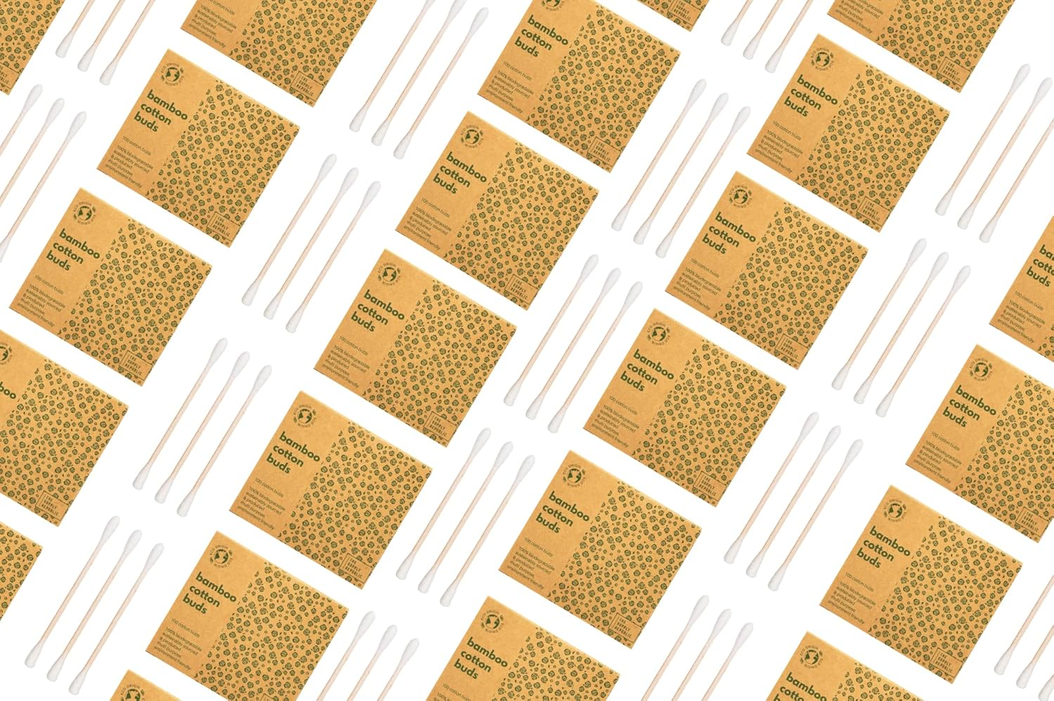 400 Bamboo Cotton Buds |100% Eco-Friendly Biodegradable | Cotton Wool Buds | Compostable Bamboo Earbuds | Recycled Plastic Free Packaging | Cotton Buds Bamboo | Cotton Ear Buds | 400 X Ear Buds Cotton