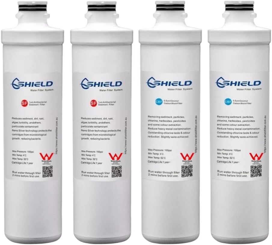 Quick Change Twin Undersink Water Filter System 2 Stage Extra Cartridges image number 3