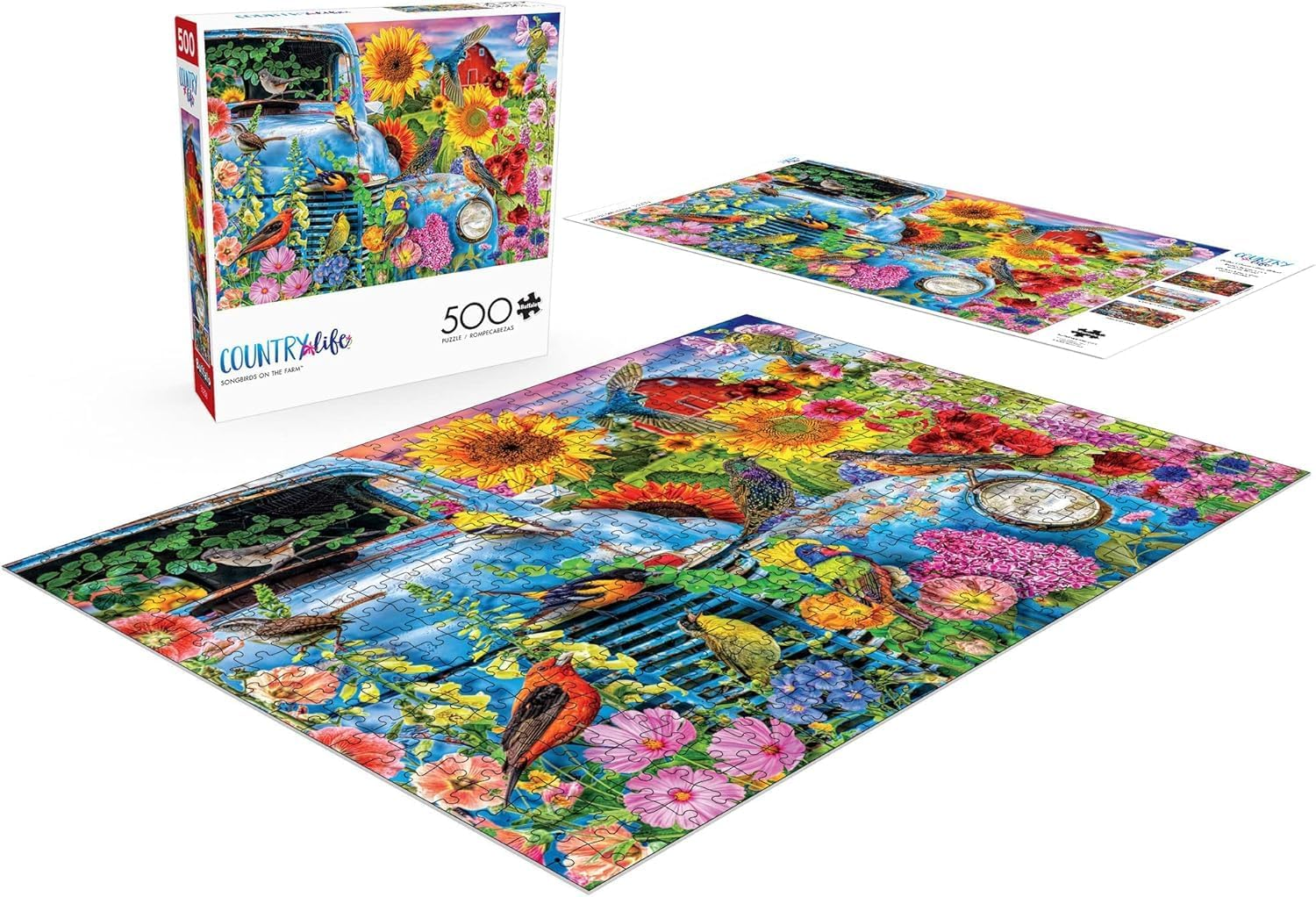 Buffalo Games - Country Life - Songbirds on the Farm - 500 Piece Jigsaw Puzzle image number 1