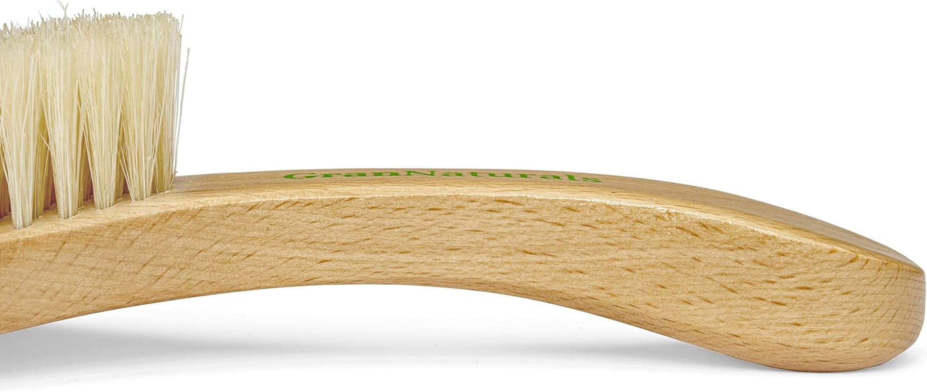 Grannaturals Soft Bristle Hair Brush - Curved Boar Bristle Vintage Style Hairbrush for 360 Waves, Sleek Slick Back Ponytail & Bun, Smoothing, Fades for Women & Men - Wooden Handle image number 1