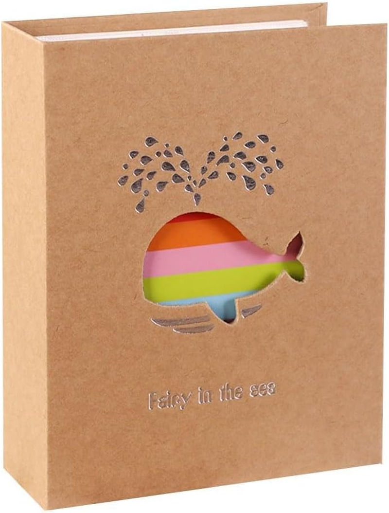 JZS Baby Photo Albums, Baby Memory Book, 6-Inch Photo Album with Kraft Paper Cover - Footprint image number 2