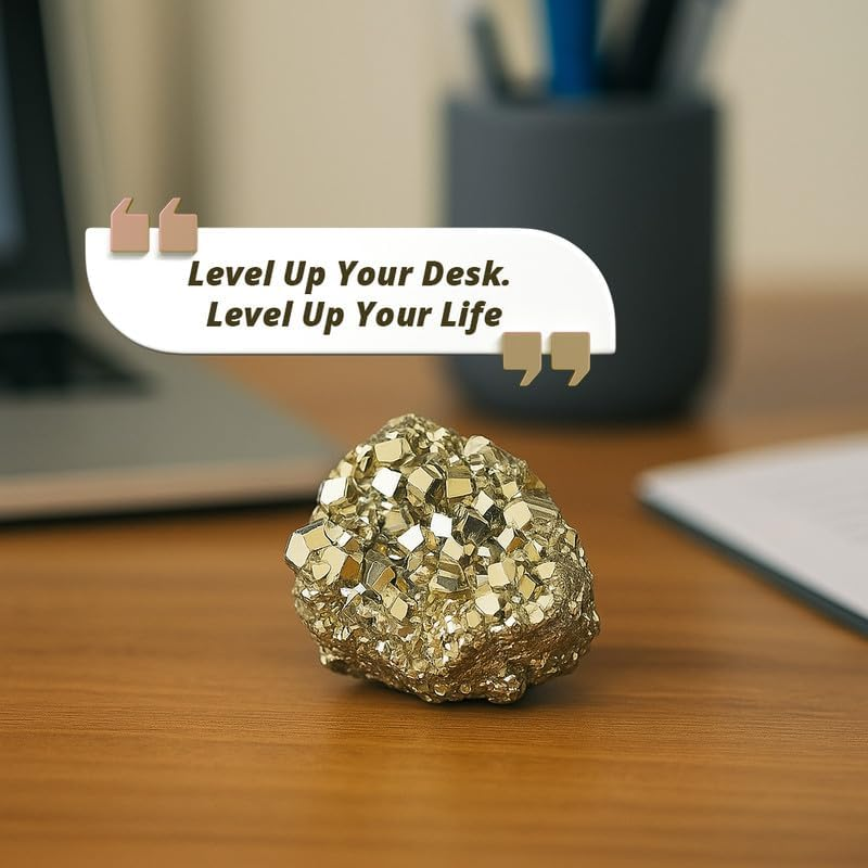 Reiki Crystal Products Natural Pyrite Cluster/Tumble/Rough Stones for Reiki Healing and Vastu Correction and Increase Creativity 30 Grams Stone image number 3