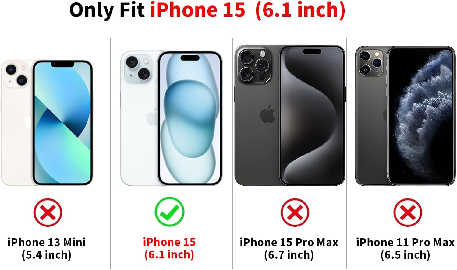 Yoedge Mobile Phone Case for Iphone 15, Case with Strap Chain, Cord Protective Case with Collage Aesthetic Coral Shells Pattern with Cord for Hanging Cover, Silicone Case 6.1 Inches, Puzzle image number 1