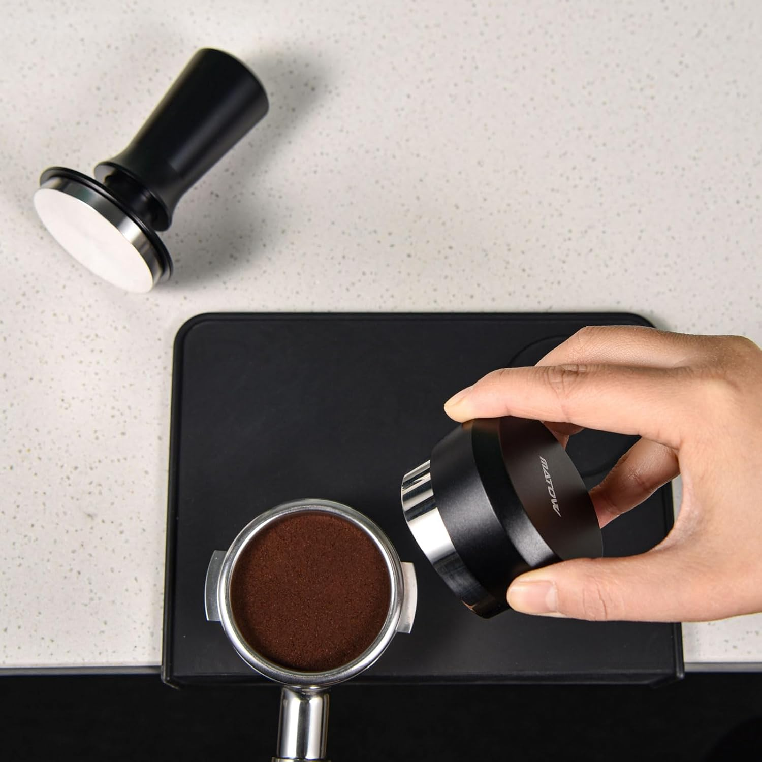 58.5Mm Coffee Gravity Distributor, MATOW Espresso Adaptive Distribution Tool and Leveler Compatible with 58Mm Portafilter, Auto Leveling Distributor with Unique Stainless Steel Two Sided Convex Base image number 6