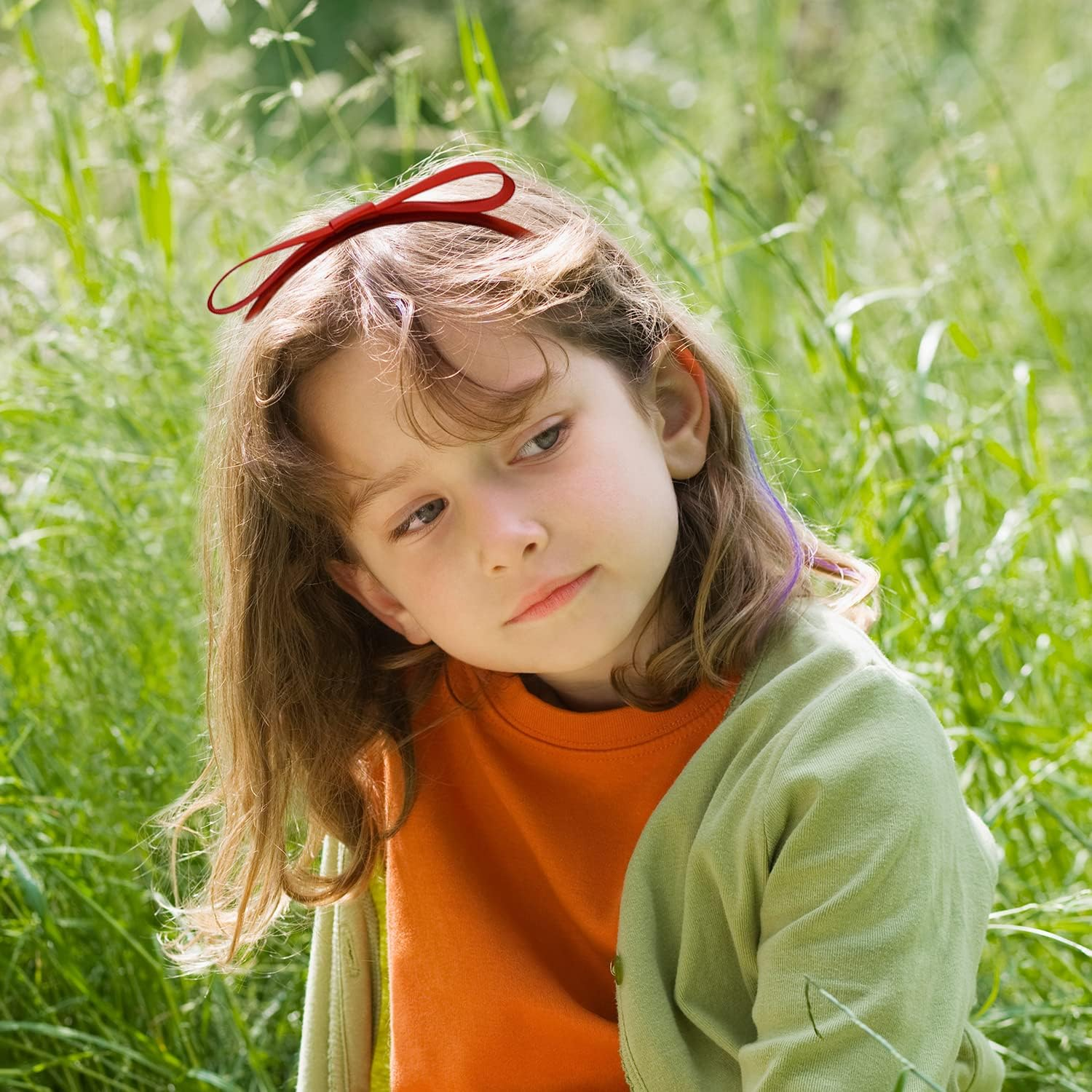 ALLY-MAGIC Red Bow Headbands, Bowknot Hairband Christmas Headbands, Vintage Hairbands Knot Headdress for Women Girls, Alice Headband Hair Accessories for Chirtsmas Child Gifts Y9XHDJFG image number 5