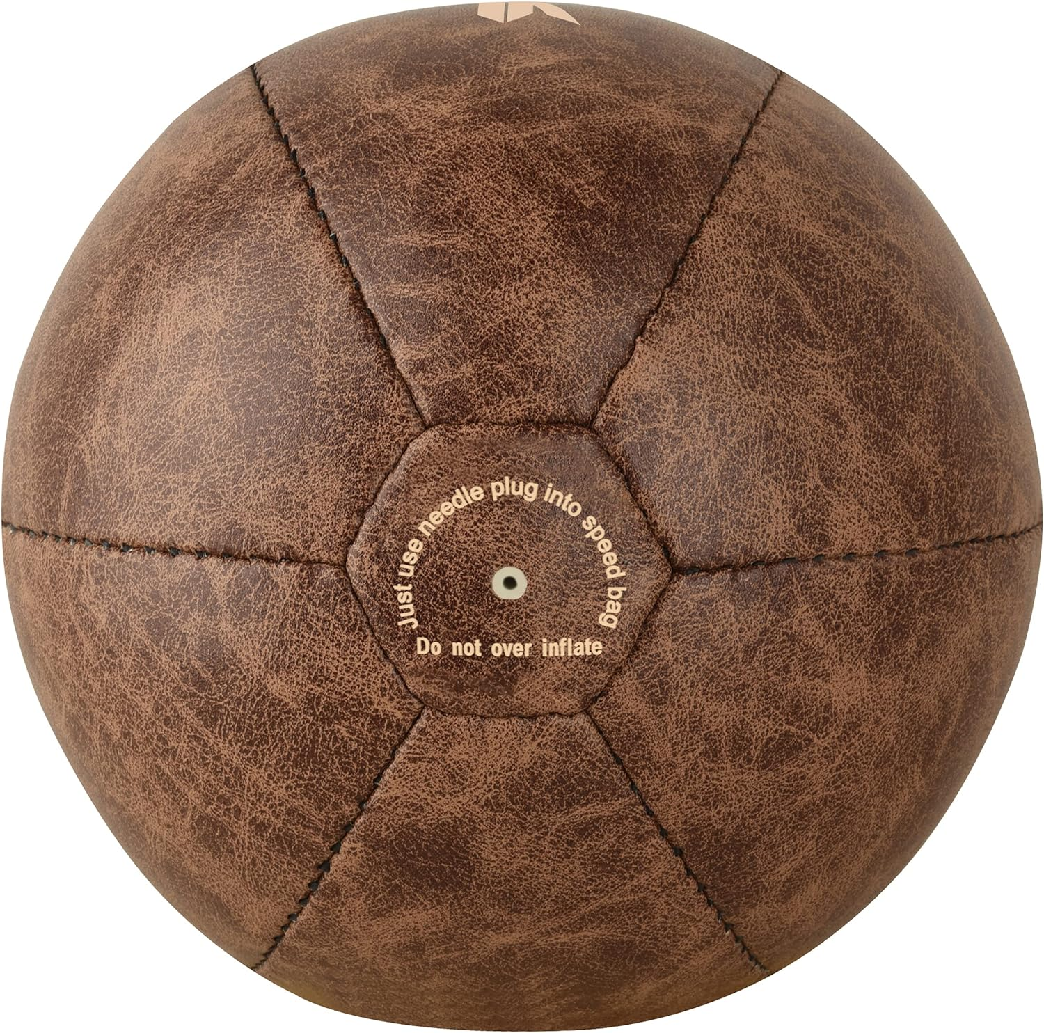 FISTRAGE Speed Bag Boxing Ball Leather MMA Muay Thai Training Punching Dodge Striking Kit with Free Hanging Swivel Workout Speedball Kicking Platform Equipment - Vintage Beige image number 4