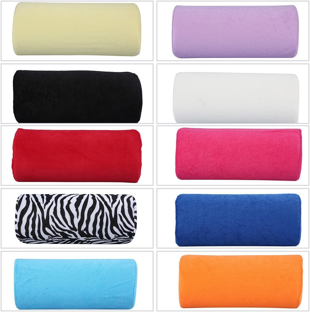 10 Colors Salon Hand Rest Cushion Detachable Washable Nail Art Soft Sponge Pillow (Black) - Dark Blue image number 4