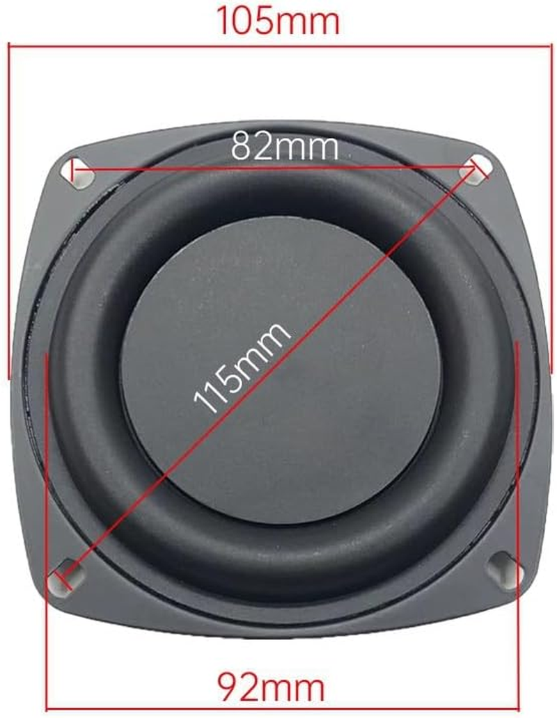 Ccecce 2 Pack 4 Inch Woofer Vibrating Membrane Iron Rubber Vibration Diaphragm Plate Replacement Passive Radiator Film for Bass Speaker Subwoofer Loudspeaker Audio DIY Repair