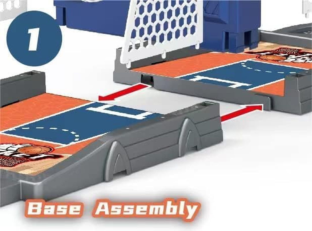 Basketball Shooting Game Toy, Desktop Table Basketball Games Set with Basketball Court, Move Basket, Light and Score Fun Sports Novelty Toy 24&rdquo;Finger Shoot Toy -Ideal for Kids & Adults image number 4