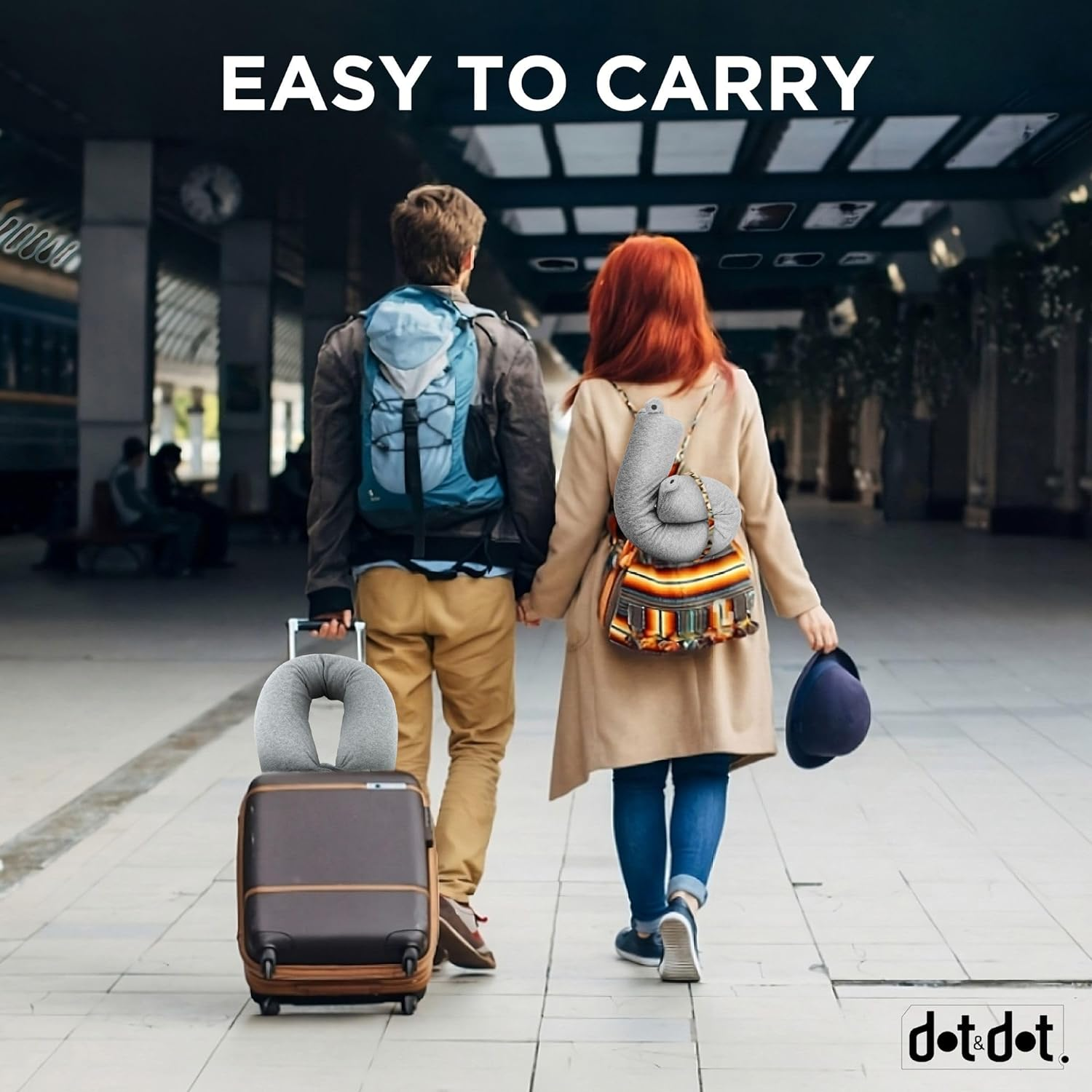 Twist Memory Foam Travel Pillow for Neck Chin Lumbar and Leg Support - for Traveling on Airplane Bus Train or at Home - Best for Side Stomach and Back Sleepers - Adjustable Bendable Roll Pillow image number 5