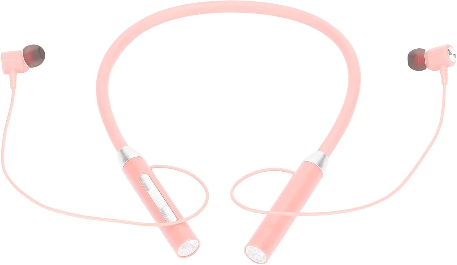 Tnfeeon Magnetic Neckband Earbuds, Ergonomic Design with Enhanced Bass, IPX5 Waterproof for Sports and Fitness (Pink) - Blue image number 2