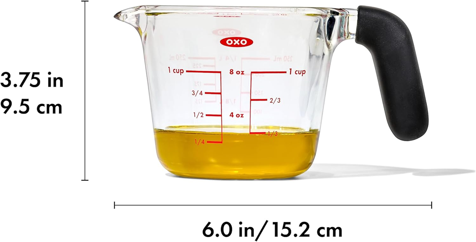 OXO Good Grips Glass Measuring Cup, 1 Cup / 250 Ml image number 4