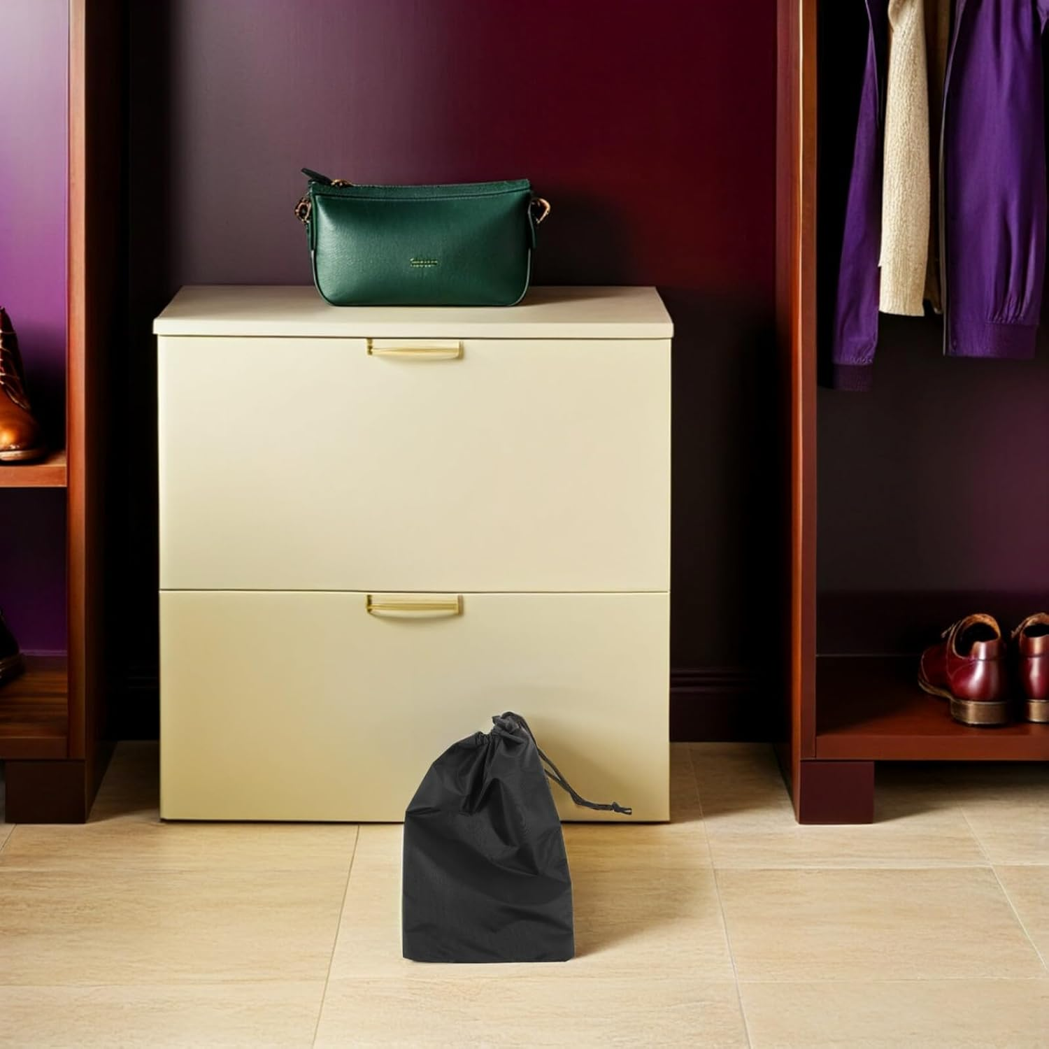 TEHAUX 3Pcs Portable Drawstring Bag Oxford Cloth Laundry Wet Bag for Swimwear Raincoat down Jacket Outdoor Storage Pouch image number 5