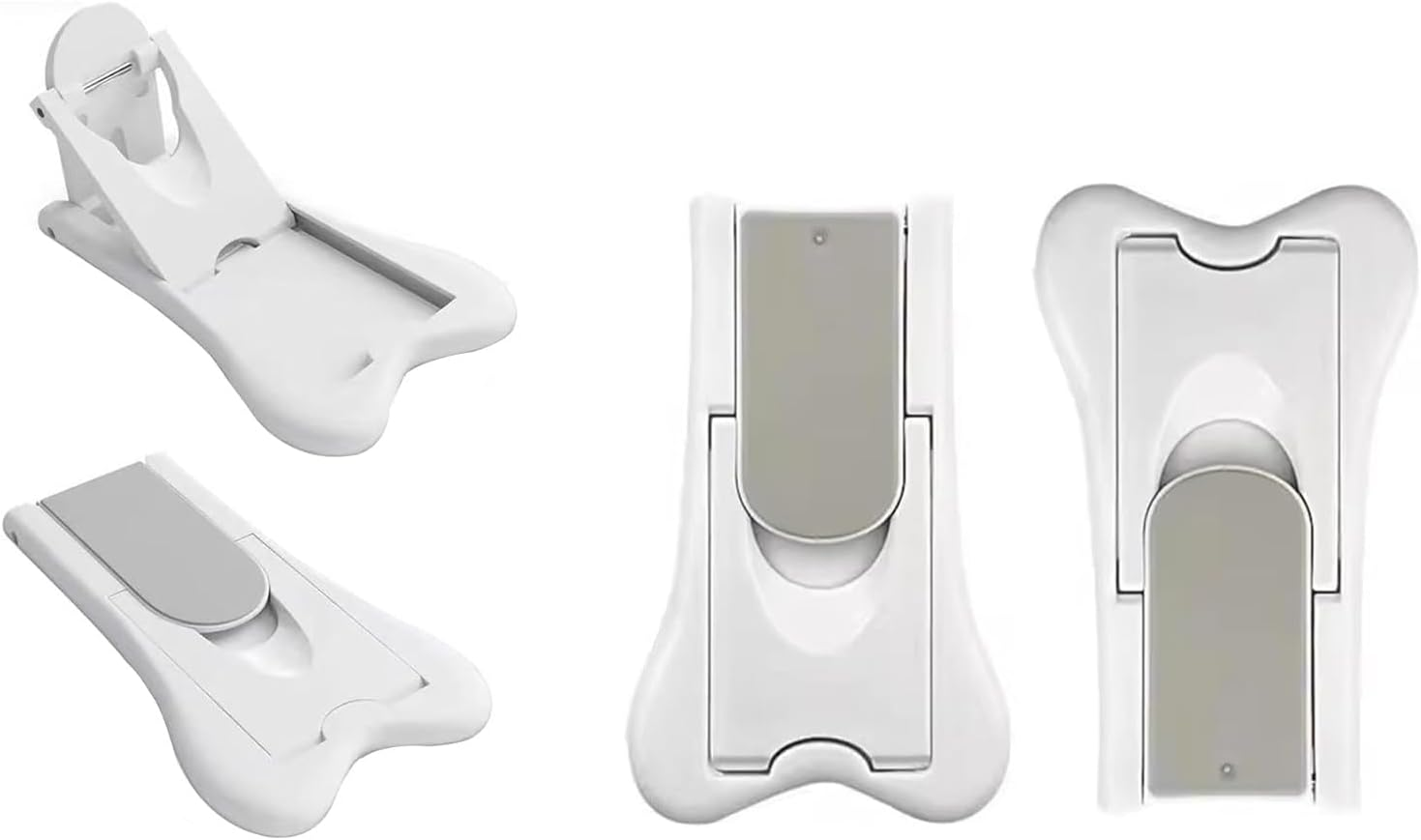 Liyquint 4PCS Sliding Door Lock for Child Safety | Child Proof Locks for Glass Doors, Windows, Closets & Cabinets | Home Security Safety Locks for Sliding Doors & Windows (White) image number 6