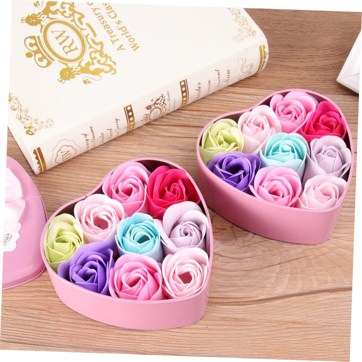 MERRYHAPY Creative Rose Flower Soap Elegant Soap Flowers Each for Mother Day Special Occasions Sweet-Scented Unique Present for Loved image number 4