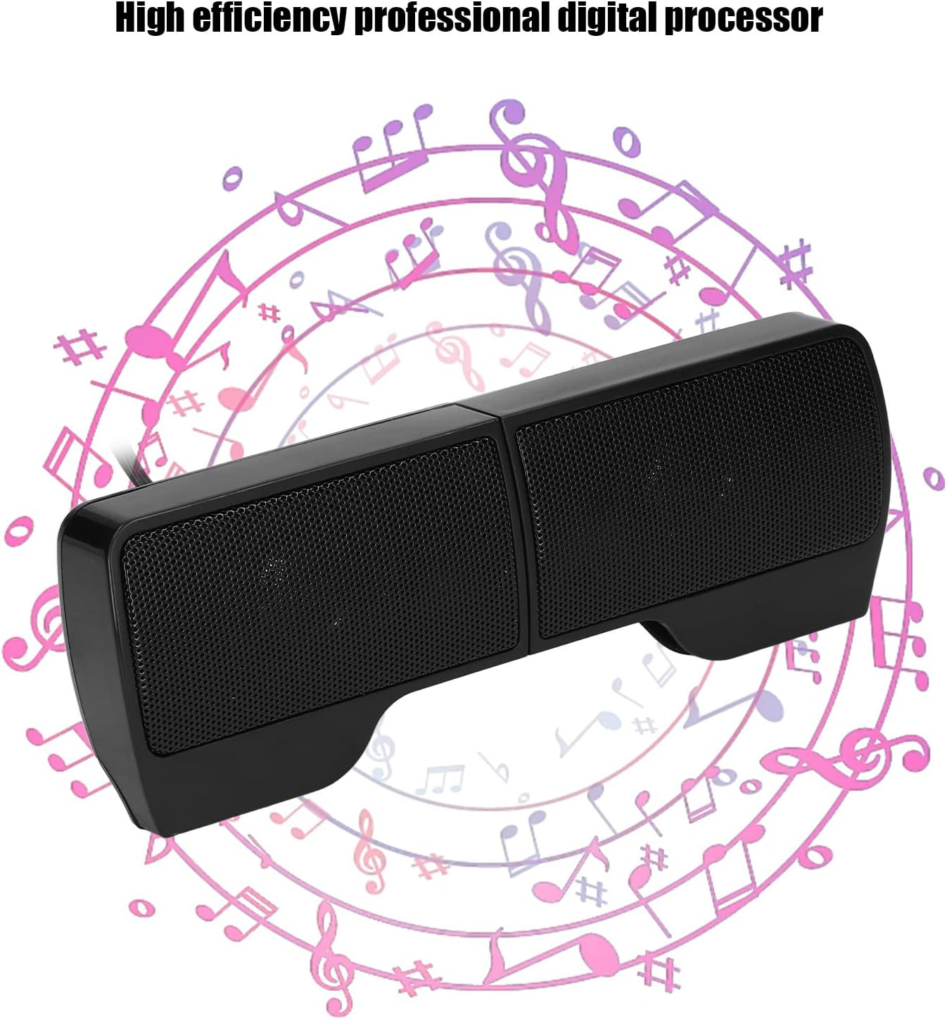 Laptop Speakers,High Sound Quality USB Powered Wired Monitor Soundbar Stereo Sound,Simple Operation Wired Laptop Speaker, for Monitor Notebook Tablets TV image number 2