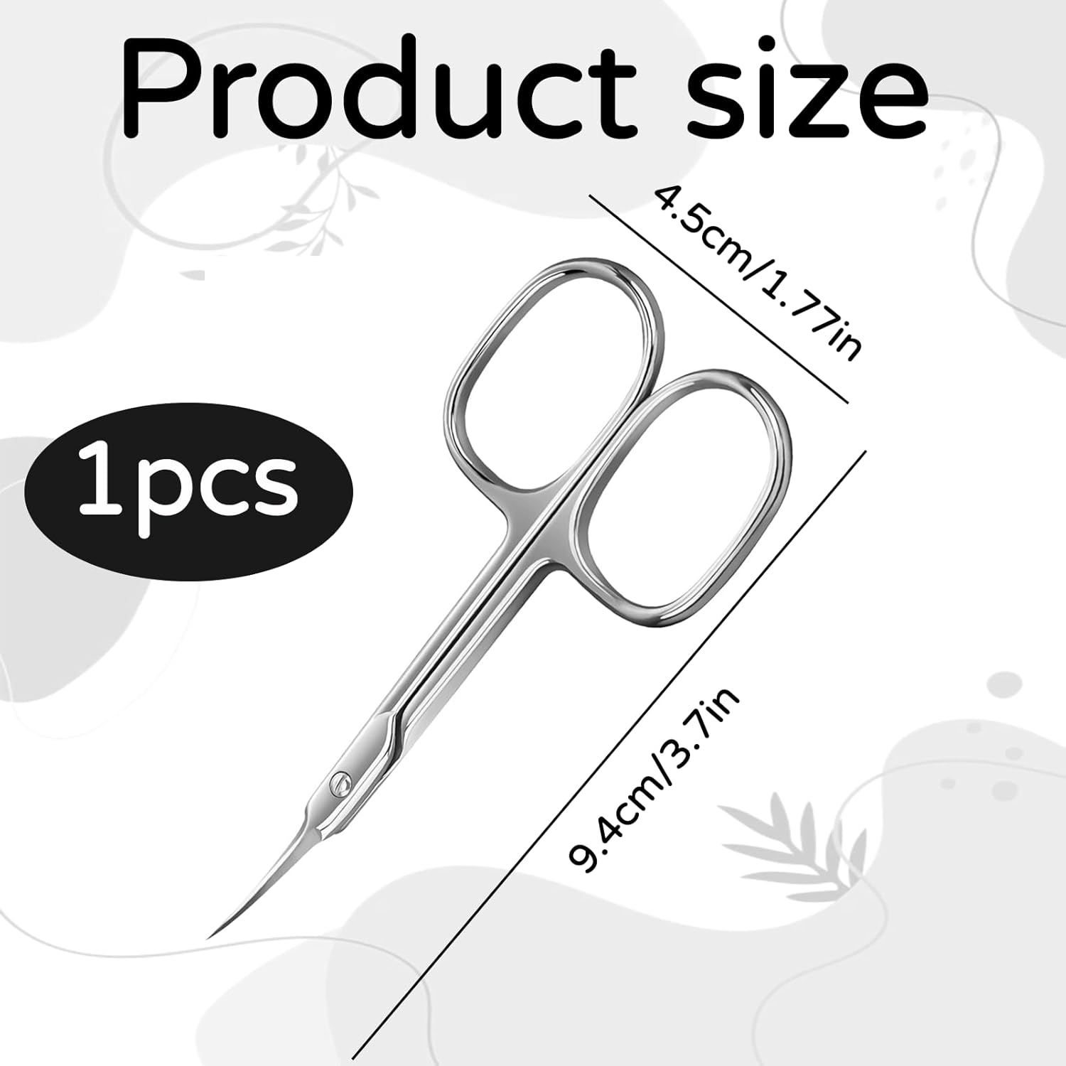Cuticle Scissors, Extra Fine, Cuticle Scissors, Cuticle Cutter, Professional Cuticle Scissors with Curved Tip for Precise Shortening, Removal of Cuticles, Eyebrows and Eyelashes image number 3