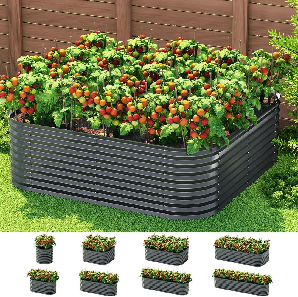 Green Fingers Garden Bed 9 in 1 Modular Planter Box Raised Container 56CM Height image number 5