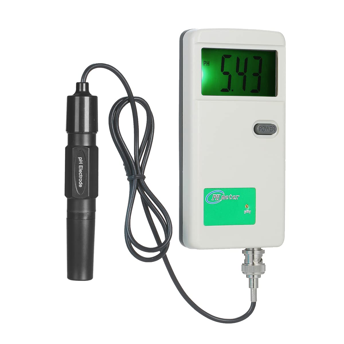 Mingzhe Ph Meter High Precision Portable Ph Tester Backlight Display Water Quali Tester for Laboratory Drinking Water Hydroponics Aquarium Swimming Pool White PH-3012B