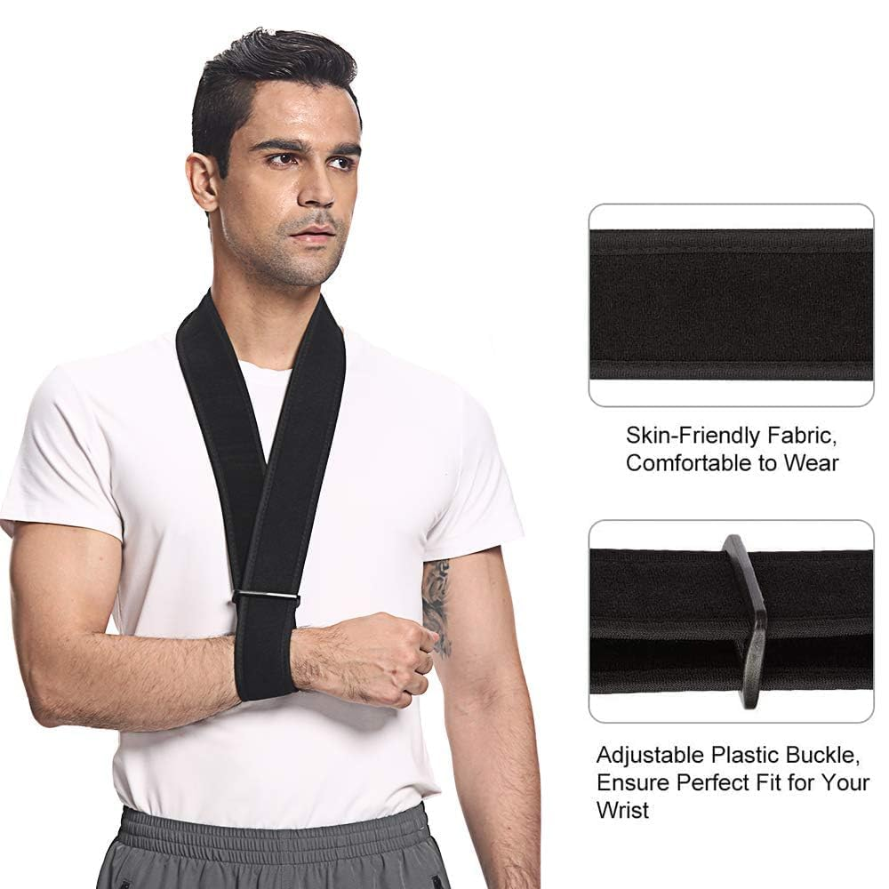 Arm Sling, Lightweight Adjustable Neck Support Collar Immobilizer Simple Arm Sling Breathable Shoulder Support for Men Women image number 3