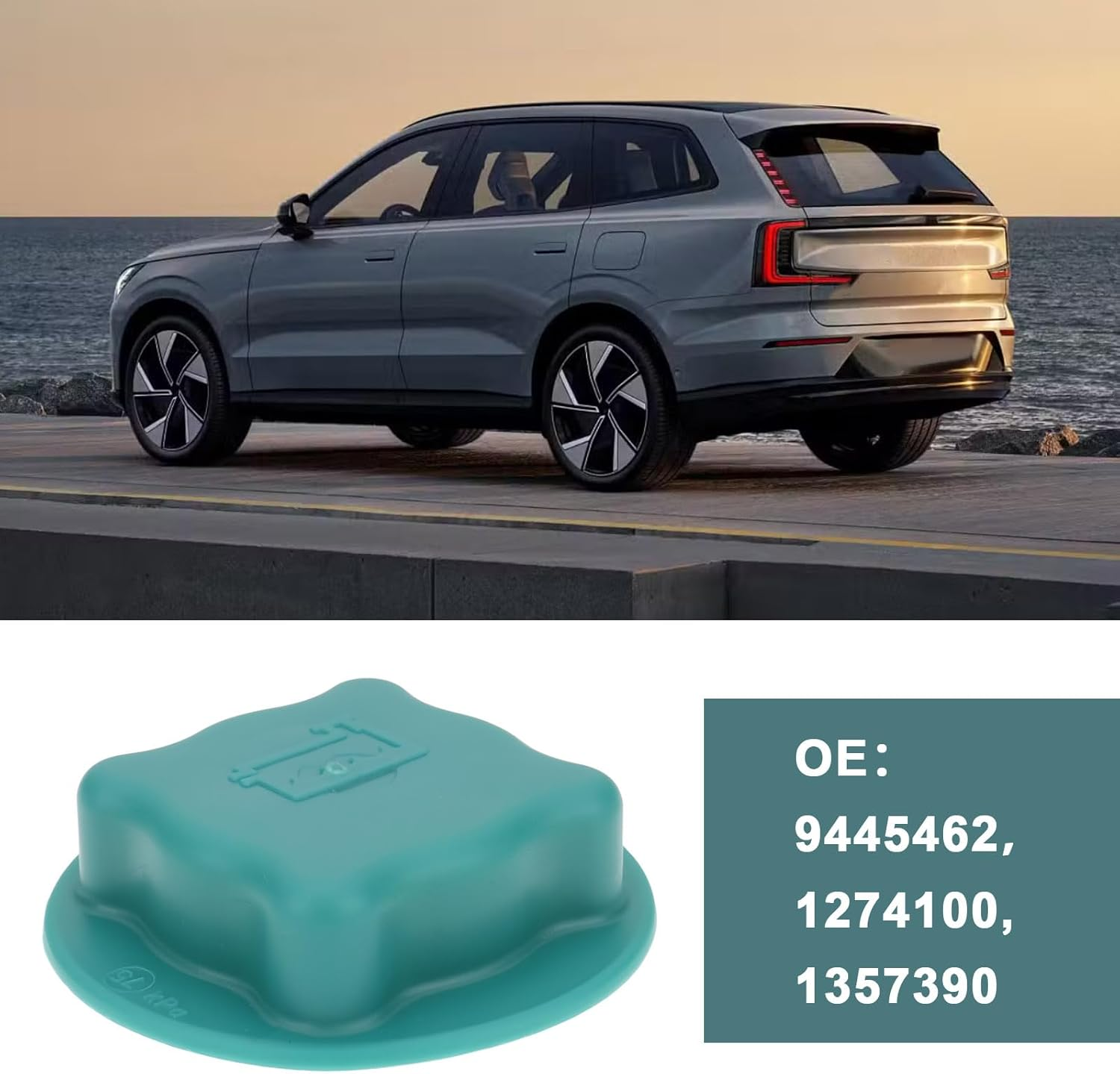 YINETTECH Car Coolant Expansion Tank Cap 9445462 1274100 1357390 Compatible with Volvo C70 S70 V40 V70 image number 4