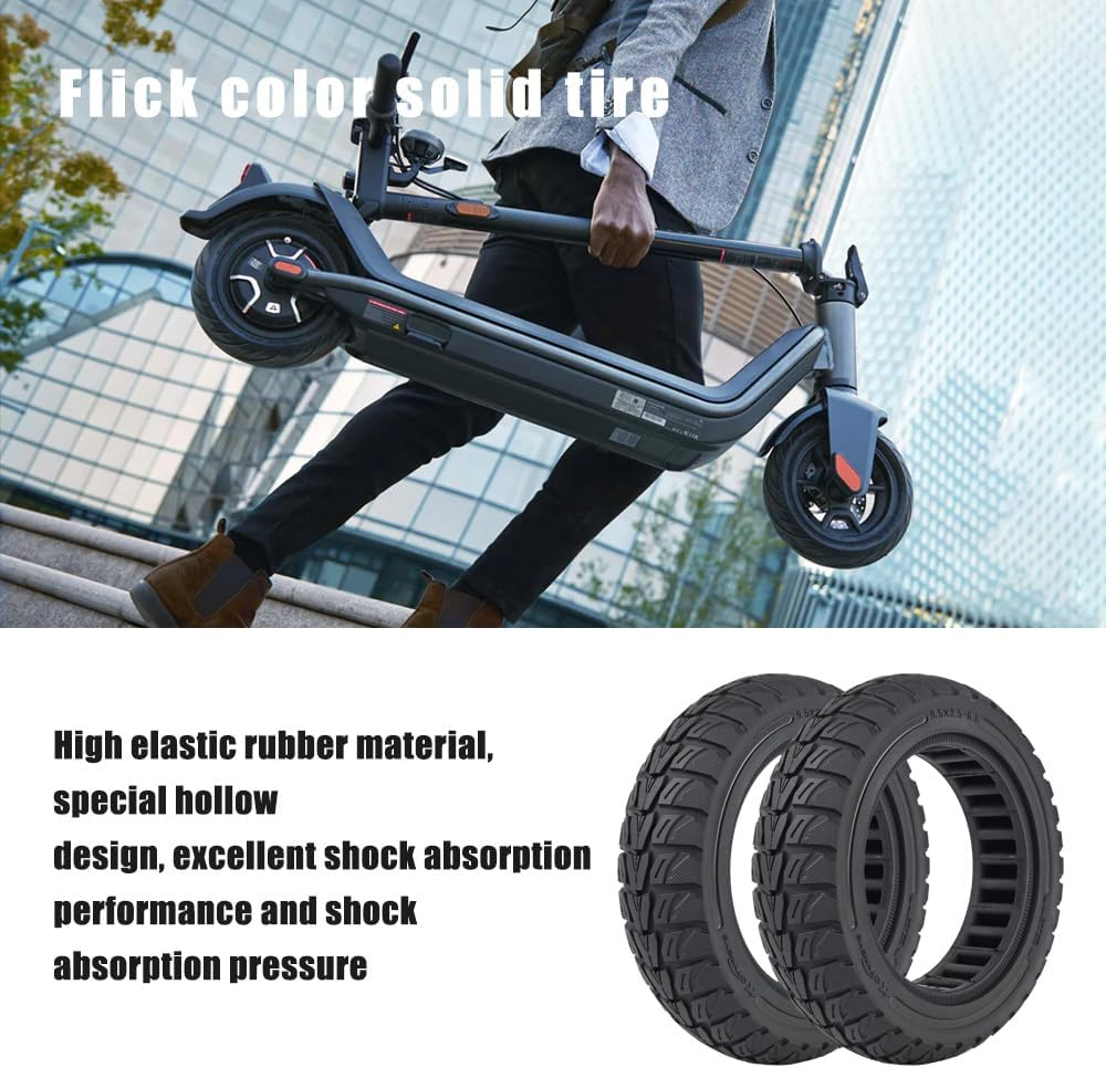 Prodrocam 9.5 Inch Solid Tyres for NIU Kqi3 Electric Scooter, 9.5 X 2.5-6.1, Solid Rubber, Honeycomb, Black (Pack of 2) image number 2