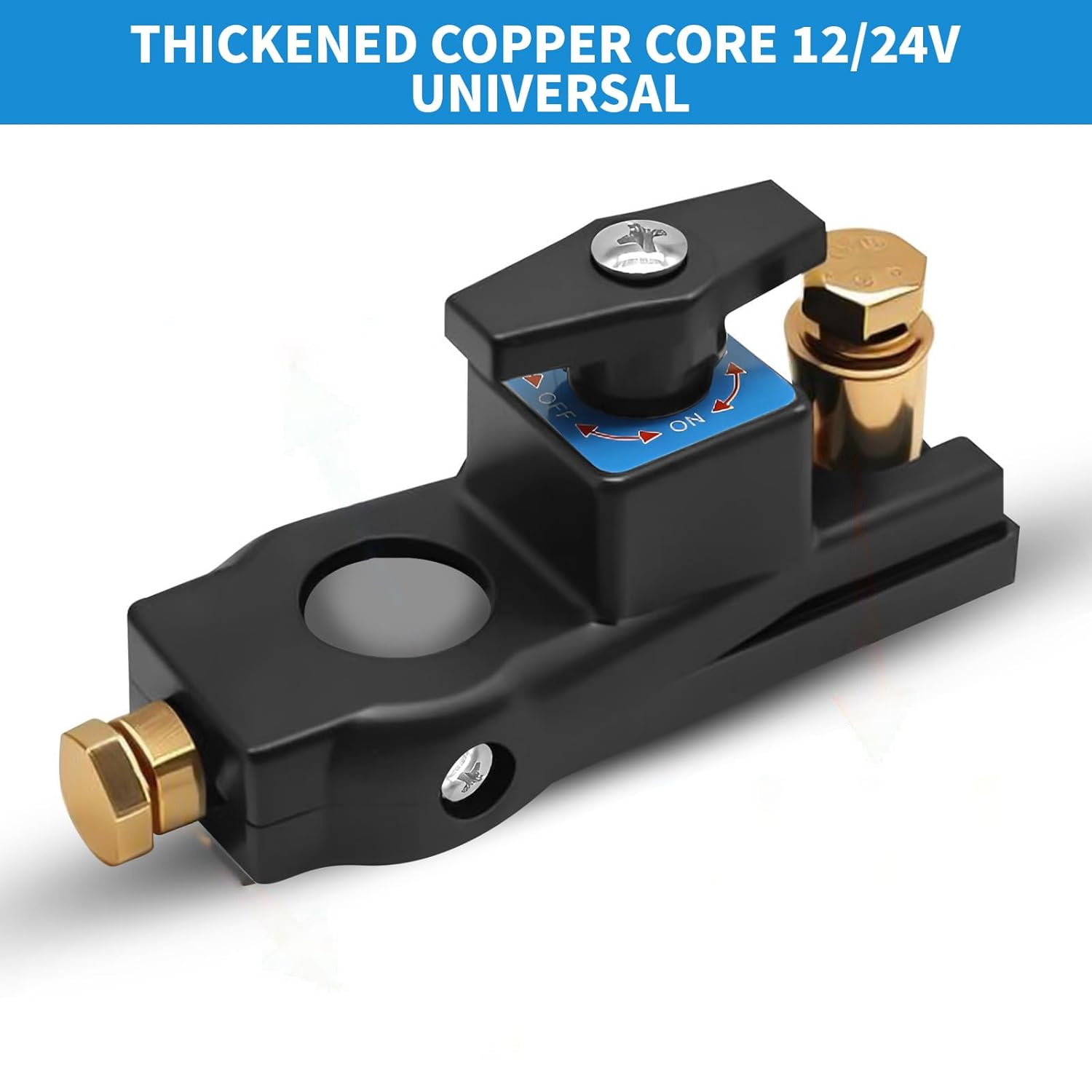 Heavy Duty Battery Disconnect Switch 12V for Car, Truck, Boat &ndash; Quick Shut Off, Anti-Theft & Easy Install &ndash; Universal 12 Volt Battery Cut off Switch for RV, SUV, Marine