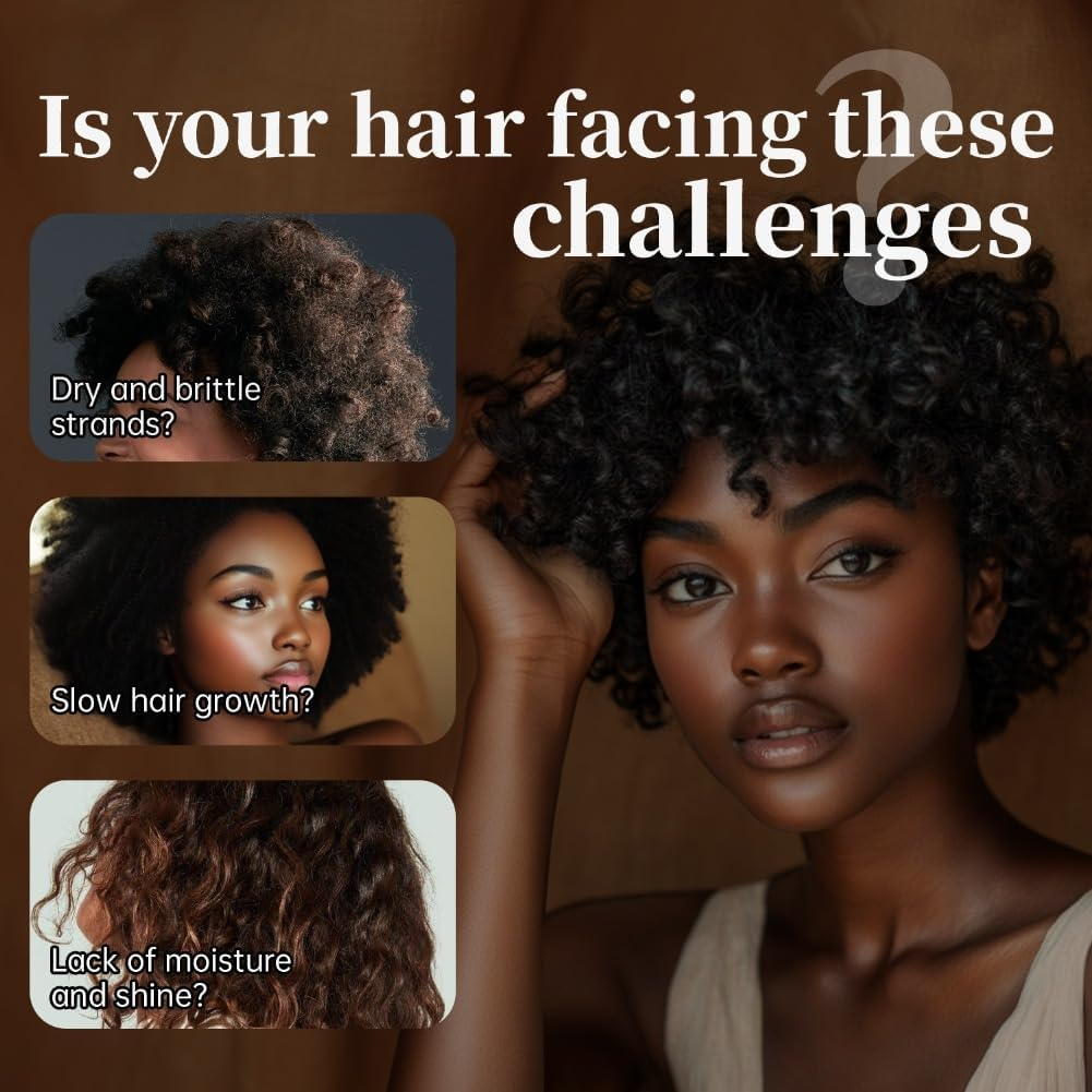 3PCS Chebe Powder Africa Women Traction Alopecia Hair Growth Oil Men Hair Loss Hair Regrowth image number 6