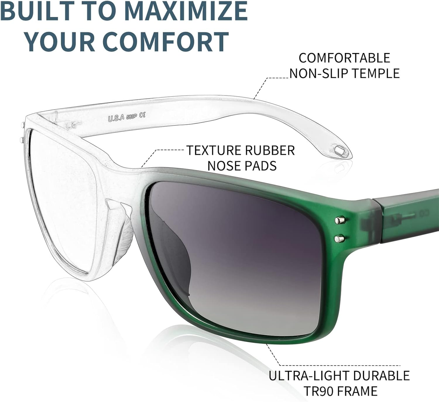 FEISEDY Classic Polarized Square Sunglasses Men Women Small Sun Glasses Cycling Driving Sports Glasses B2234