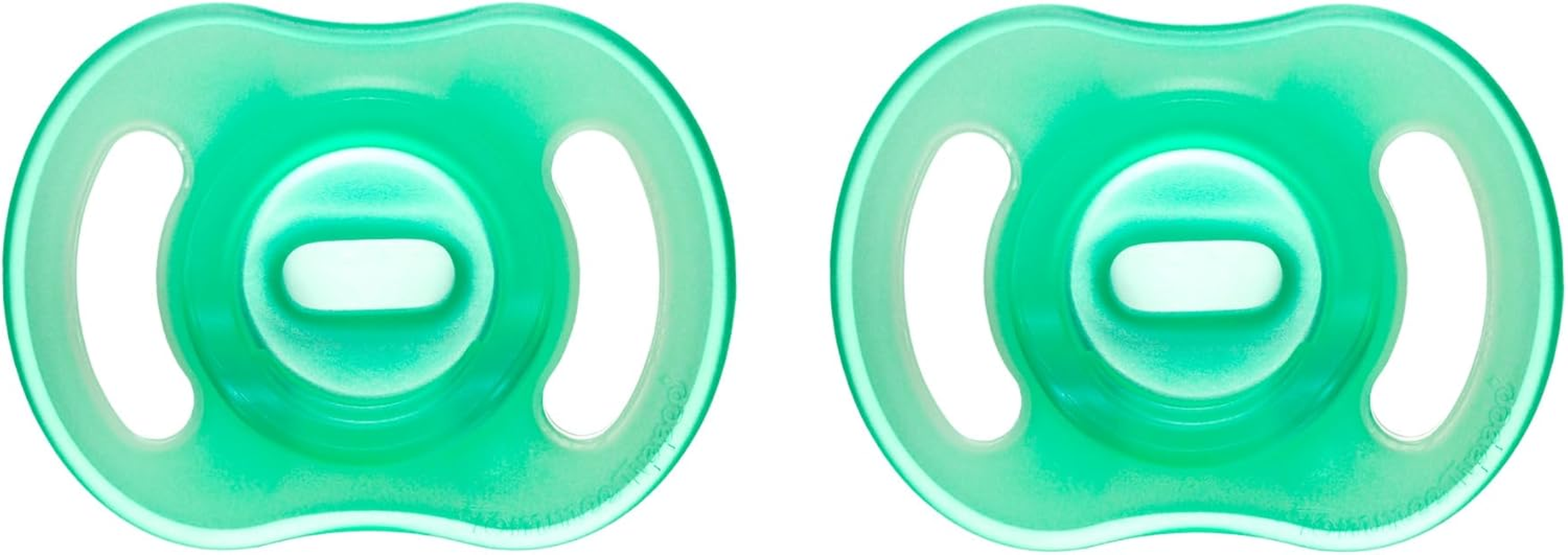 Tommee Tippee Ultra-Light Stayput Night Glow Soother, 18-36M, 2 Pack, Soft Skin Feel, Extra Air Flow