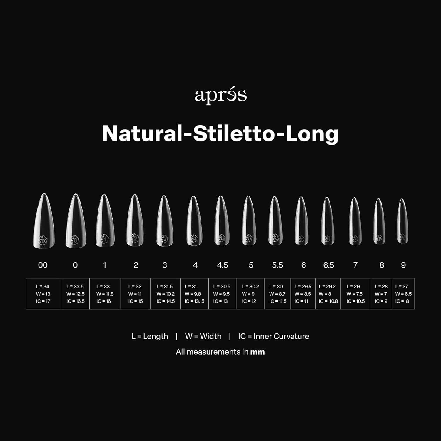 Apres Gel-X&reg; Stiletto Box of Nail Tips | 280 Gel-X Tips, Soft Tips, 14 Sizes 00-9 | Half-Sizes Included (Natural Stiletto Long, 280 Count) image number 1