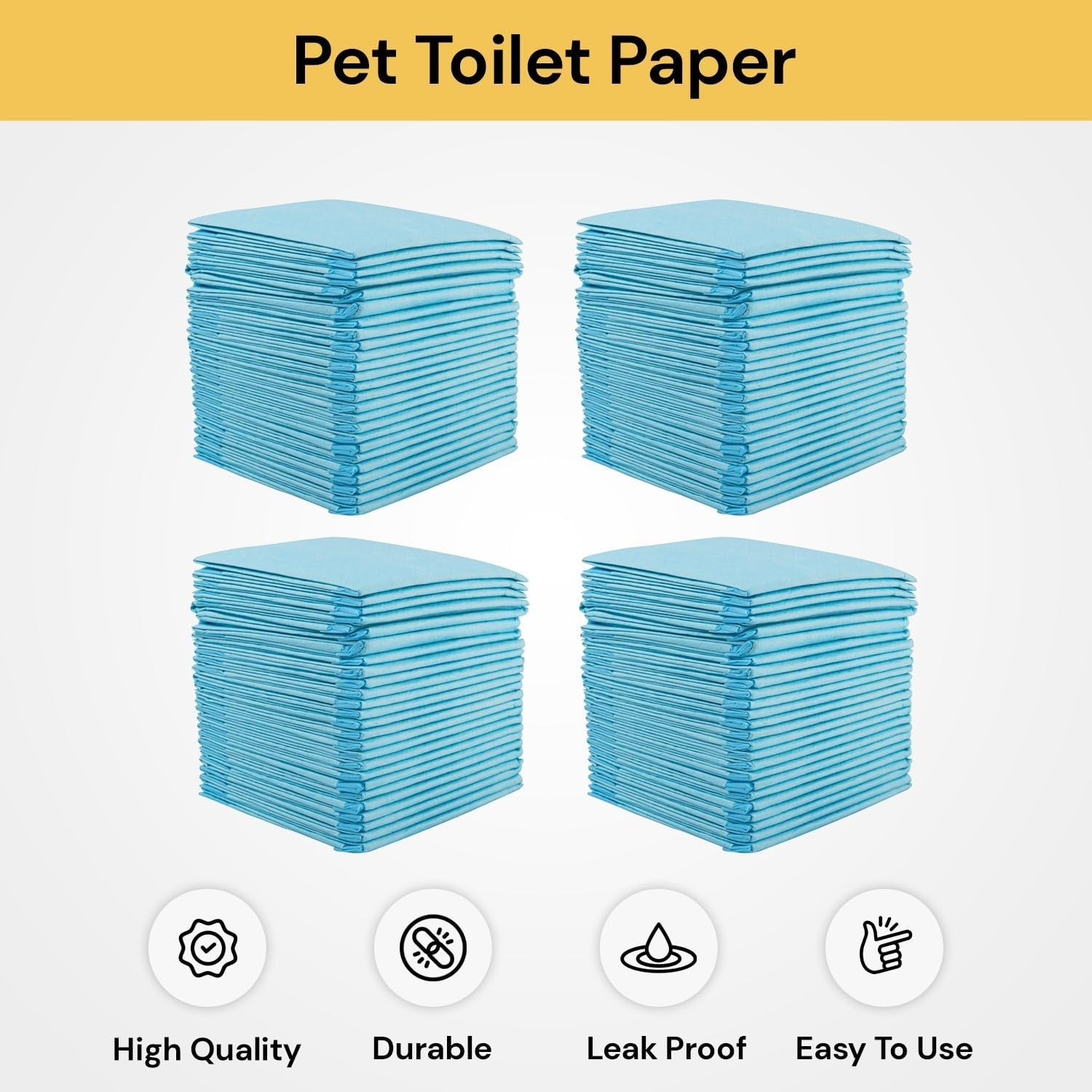 EZONEDEAL Extra-Large Dog Training Pads for Dogs Super Absorbent and Thicker Puppy Pads with Quick-Drying Materials Potty Training Pee Pads for Dogs and Cats - Dog Pee Pad (200 PCS) image number 5