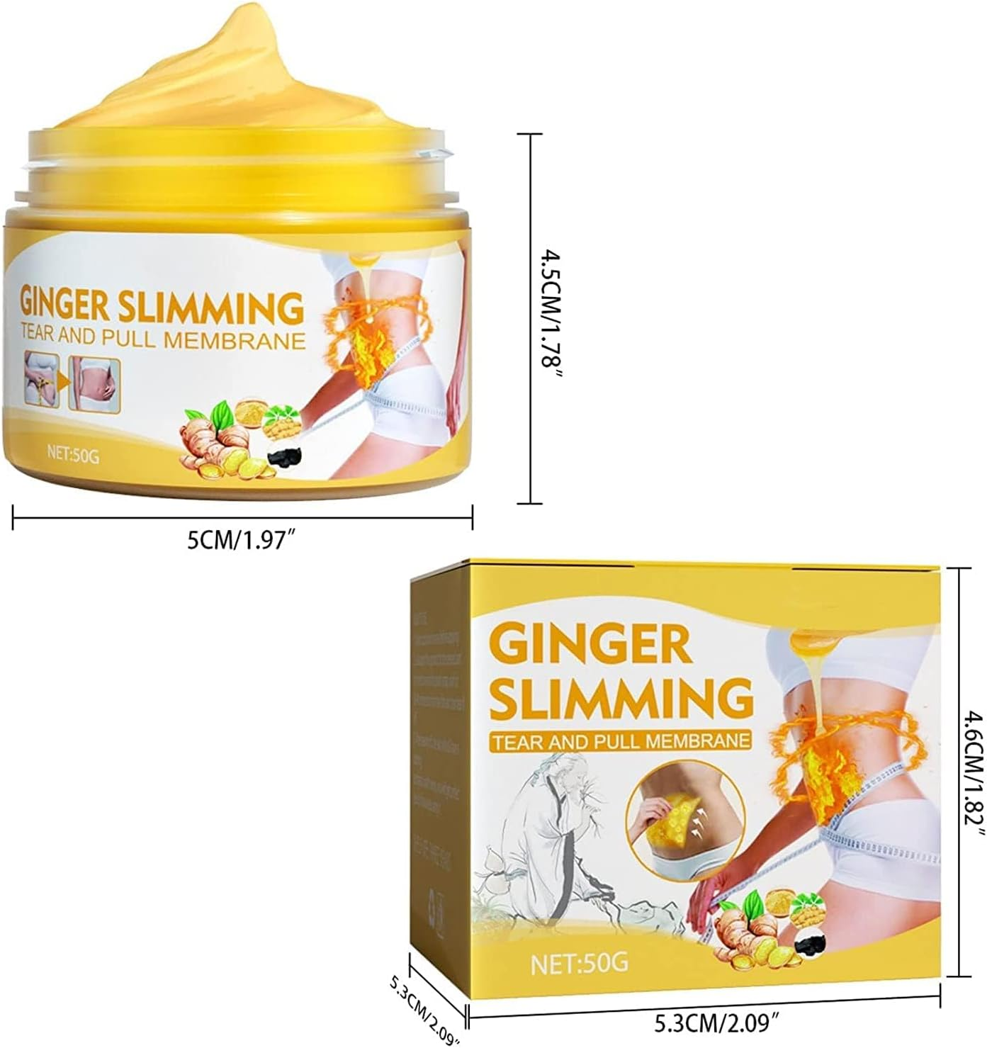 Tummy Firming and Tightening Cream,Belly Fat Burner and Tightening Cream,Ginger Sweat Cream Suitable for Belly,Waist