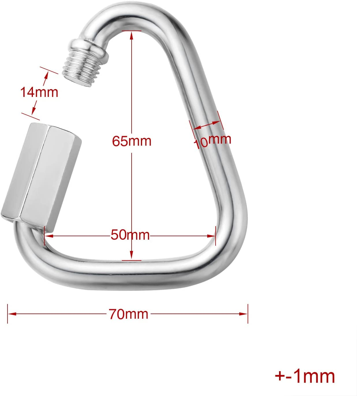 Delta Quick Link Triangle Locking Carabiner 3/8" M10 10MM 2Pcs