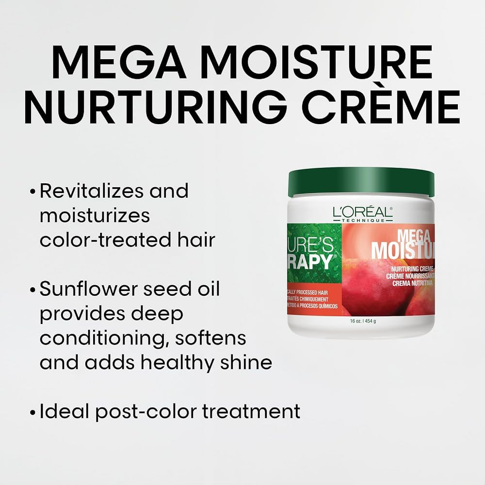 L'Oreal Natures Therapy Mega Moisture Nurturing Creme, 16 Ounce image number 2