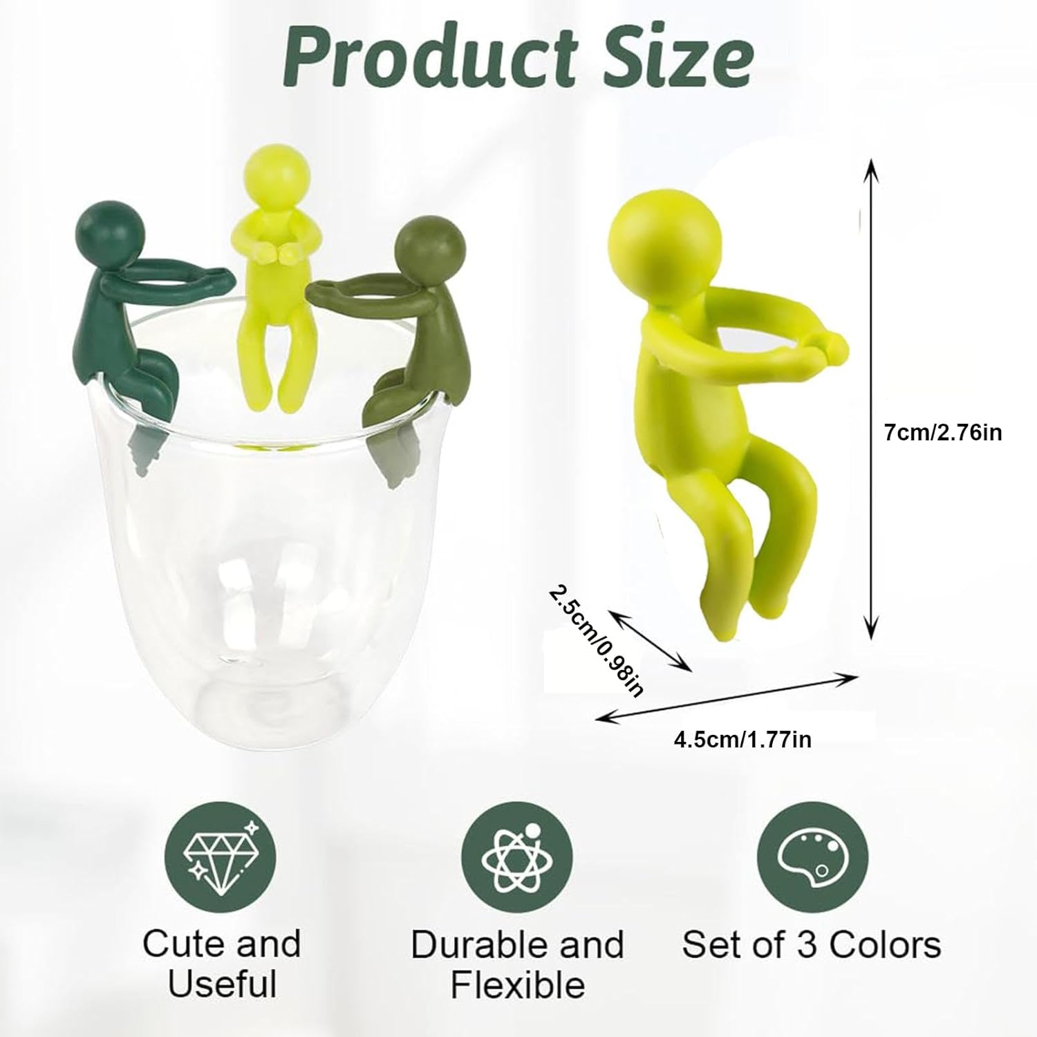 HKYLRAT 3 Pcs Plant Propagation Buddy, Little Man Plant Supports Plant Cutting Holder for Sprouts,Stems Shoots, Cuttings, Plant Nurturing Decorative Plant Supports Garden Decoration for Plant Lover image number 1