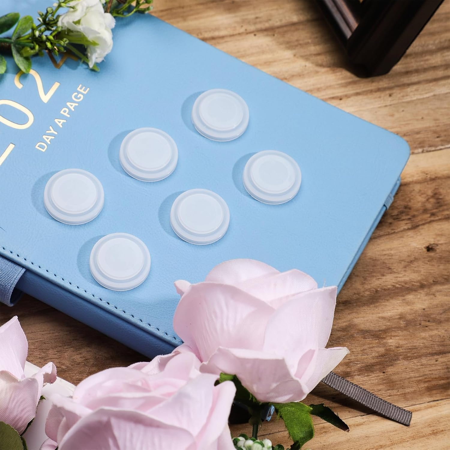 12Pcs Refillable Bottle Cap Silicone Gasket for Swiffer Wet Jet Mop Cleaning Solution, DIY Reusable Bottle Refill Container Leakproof Household Cleaning Supplies image number 2