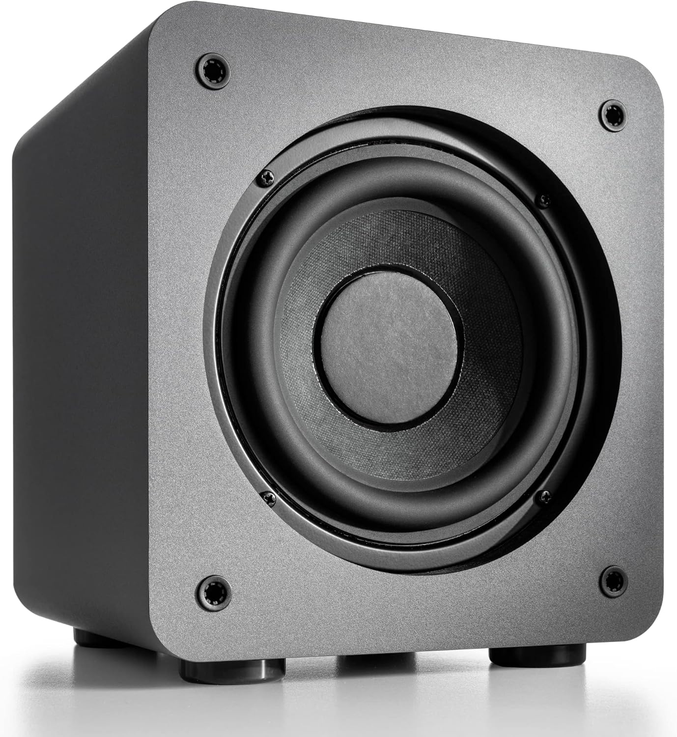 Audioengine S6 210W Powered Subwoofer - Versatile, Tight, Smooth Hi-Fi Subwoofer - Built-In Amplifier - Wireless-Ready, Designed for Audio and Home Theater Performance Black