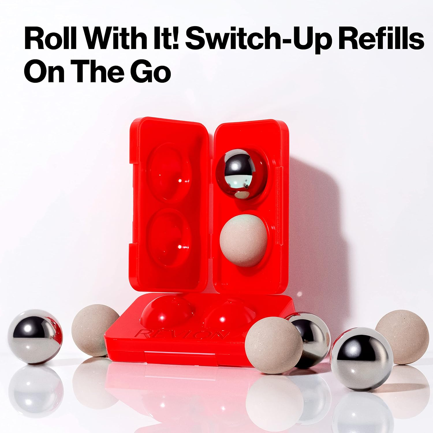 Revlon Oil Absorbing & Cooling Facial Roller Refill Pack with Volcanic & Stainless Steel Stones in Storage Case, Eco-Friendly, Easy to Clean, 1 Count image number 6