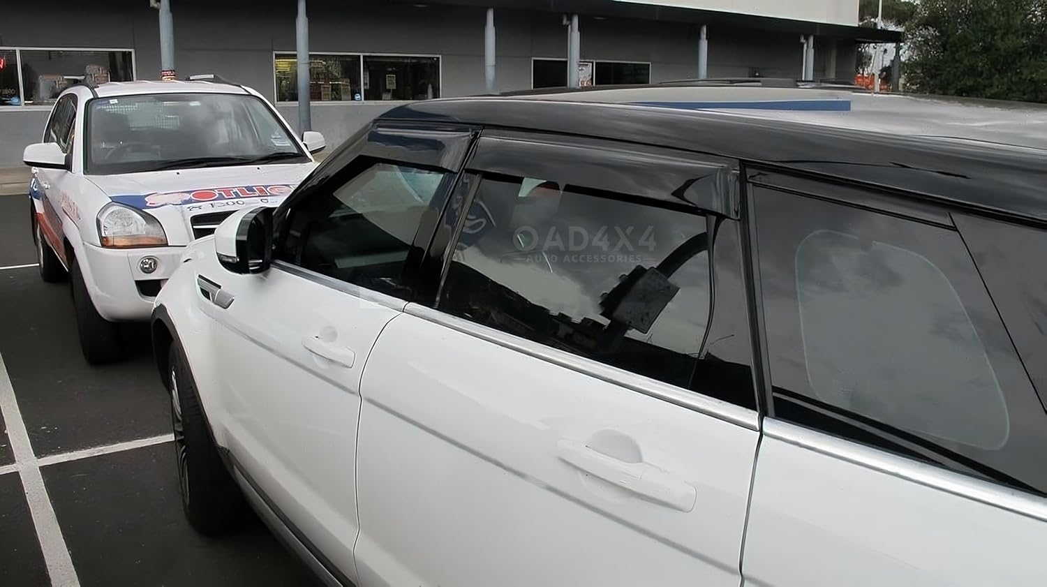 OAD4X4 Weathershields Compatible with Land Rover Range Rover Evoque L538 2011-2018, Weather Shields Window Visors Wind Deflectors Sun Rain Guard 4PCS Set