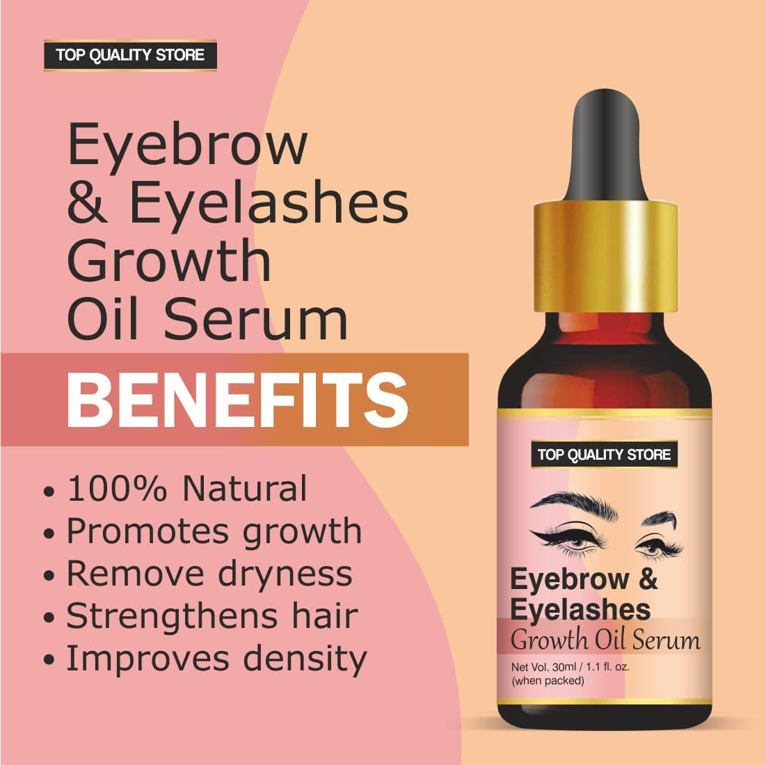Eyebrow & Eyelashes Growth Oil 30Ml image number 3