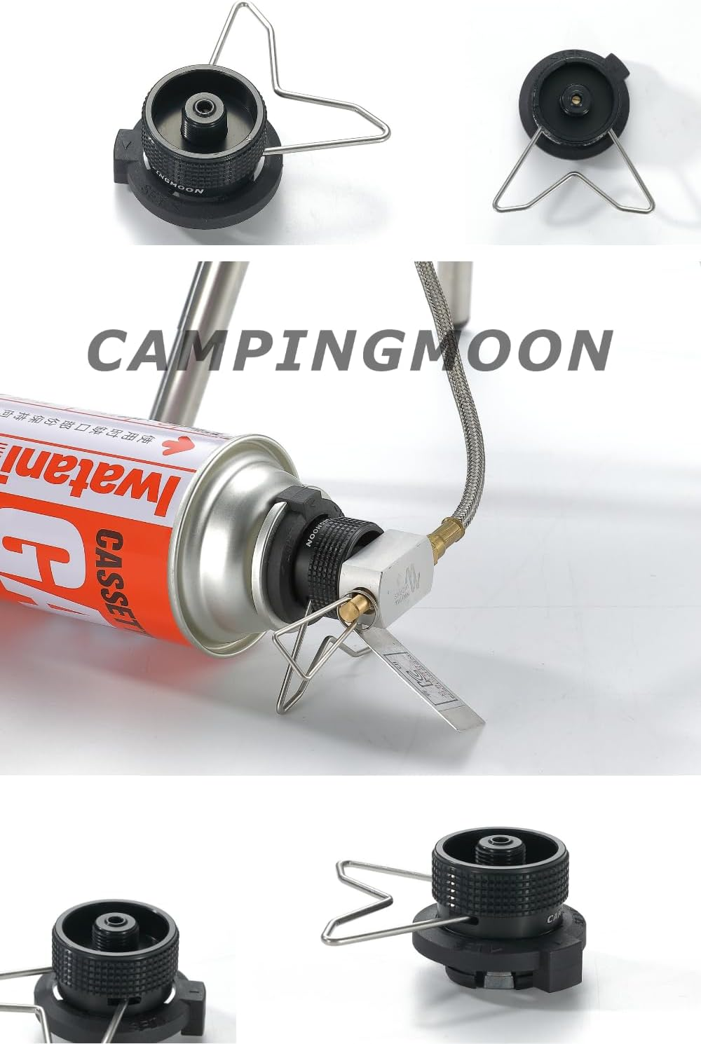 CAMPINGMOON Butane Adapter for Nozzle Type Butane Camping Canister Black BKZ10 image number 1