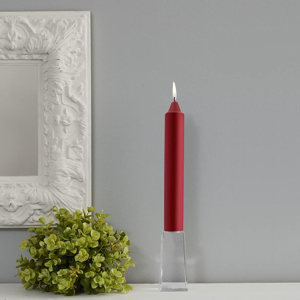 Root Candles Unscented Smooth Collenette 9-Inch Dinner Candles, Box of 4, Garnet image number 7