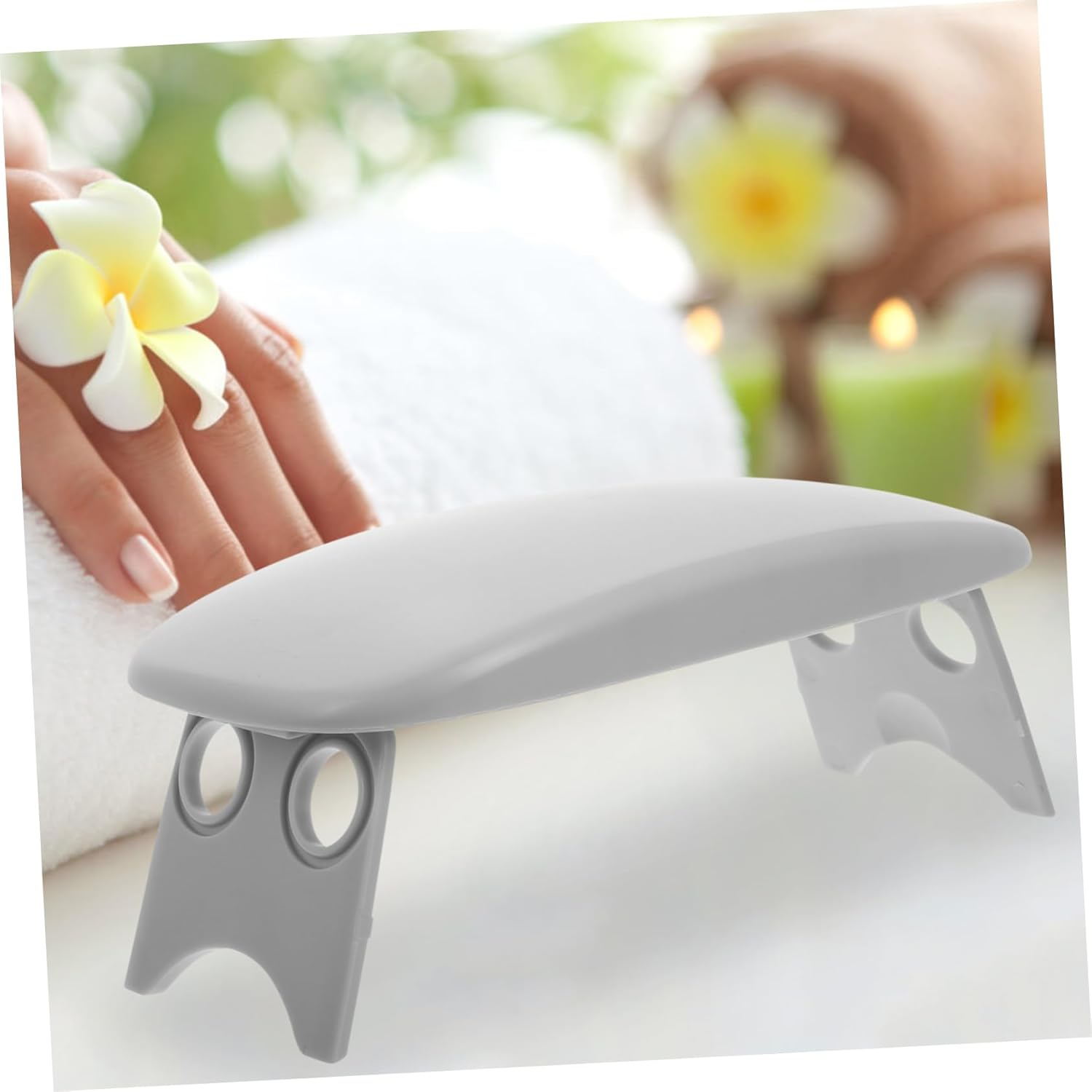 ADOCARN Foldable Arm Holder Cushion for Manicure Portable Hand Rest Pillow for Nail Salons Comfortable Wrist Support for Nail Art Chic Design image number 2