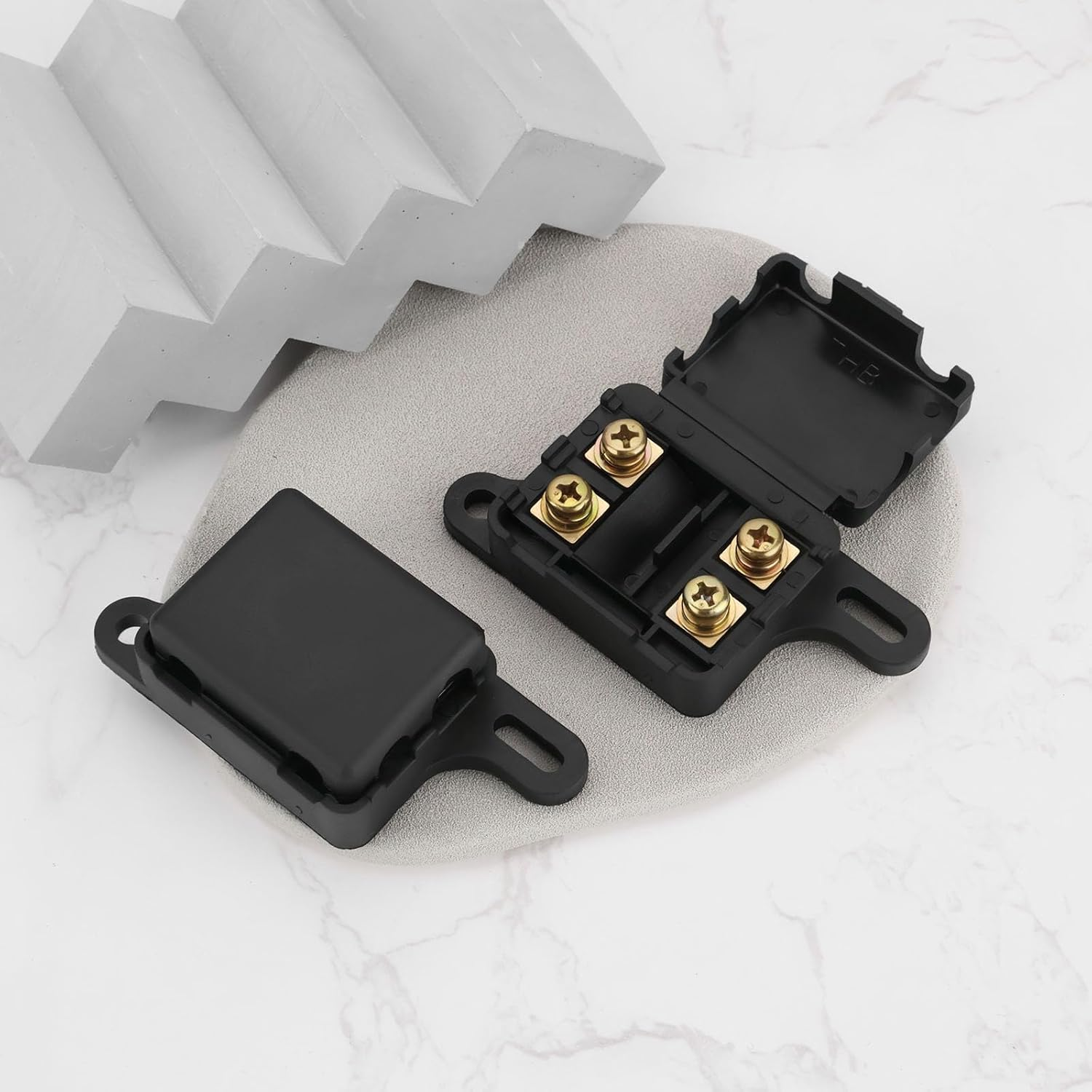 Be in Your Mind 2 Pcs 2-Way MIDI Fuse Holder Max. 150A 32V DC Holder for 2 Fuses Automotive Boat Mobile Home Vehicled Ata Center Electronics image number 4
