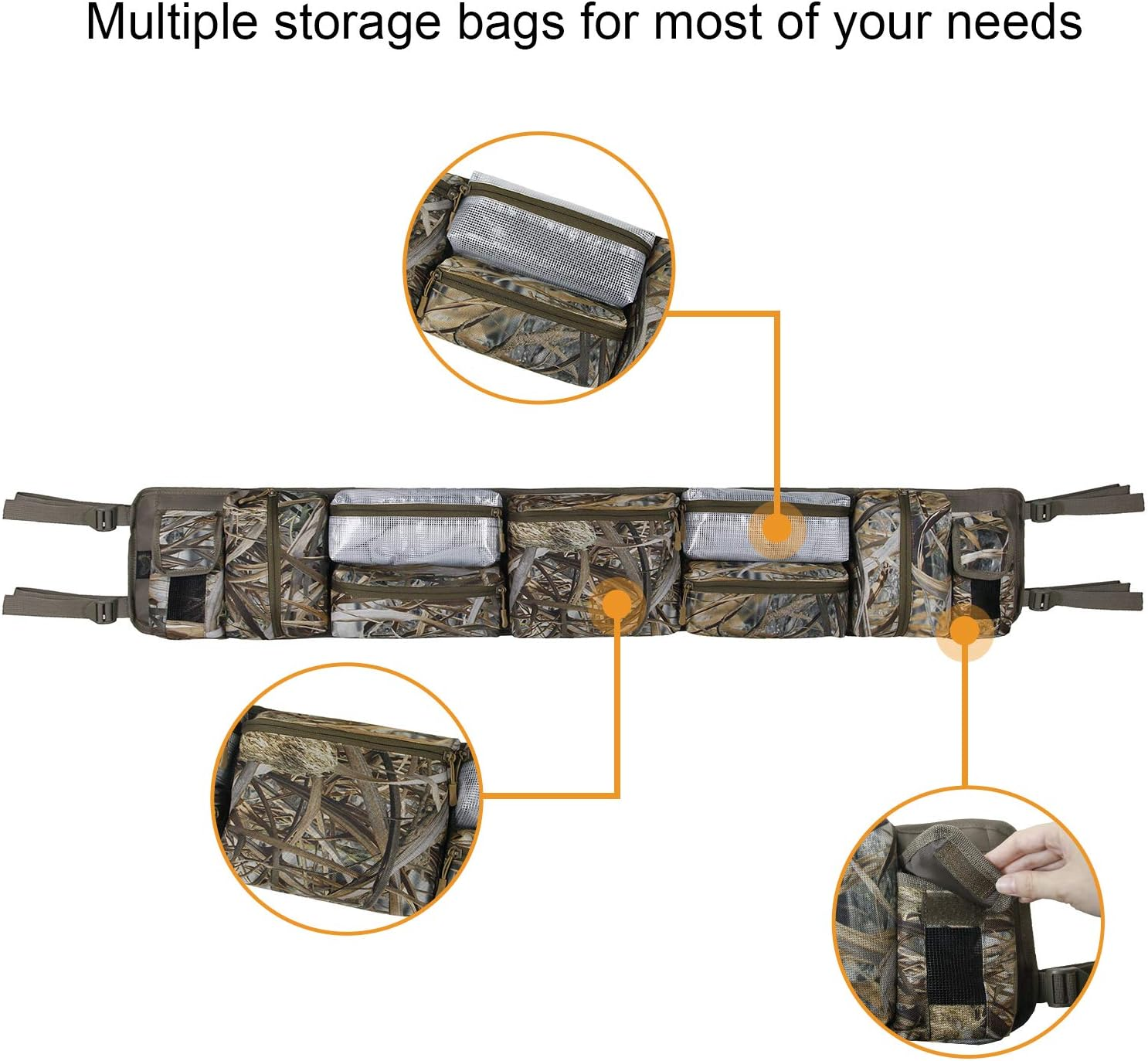 MYDAYS UTV Roll Cage Organizer Case, Cargo Rear Storage Bag Gear Bags,Tools Storage Solution for Most Full Size Utvs, Polaris, Yamaha and Kawasaki Utvs image number 5
