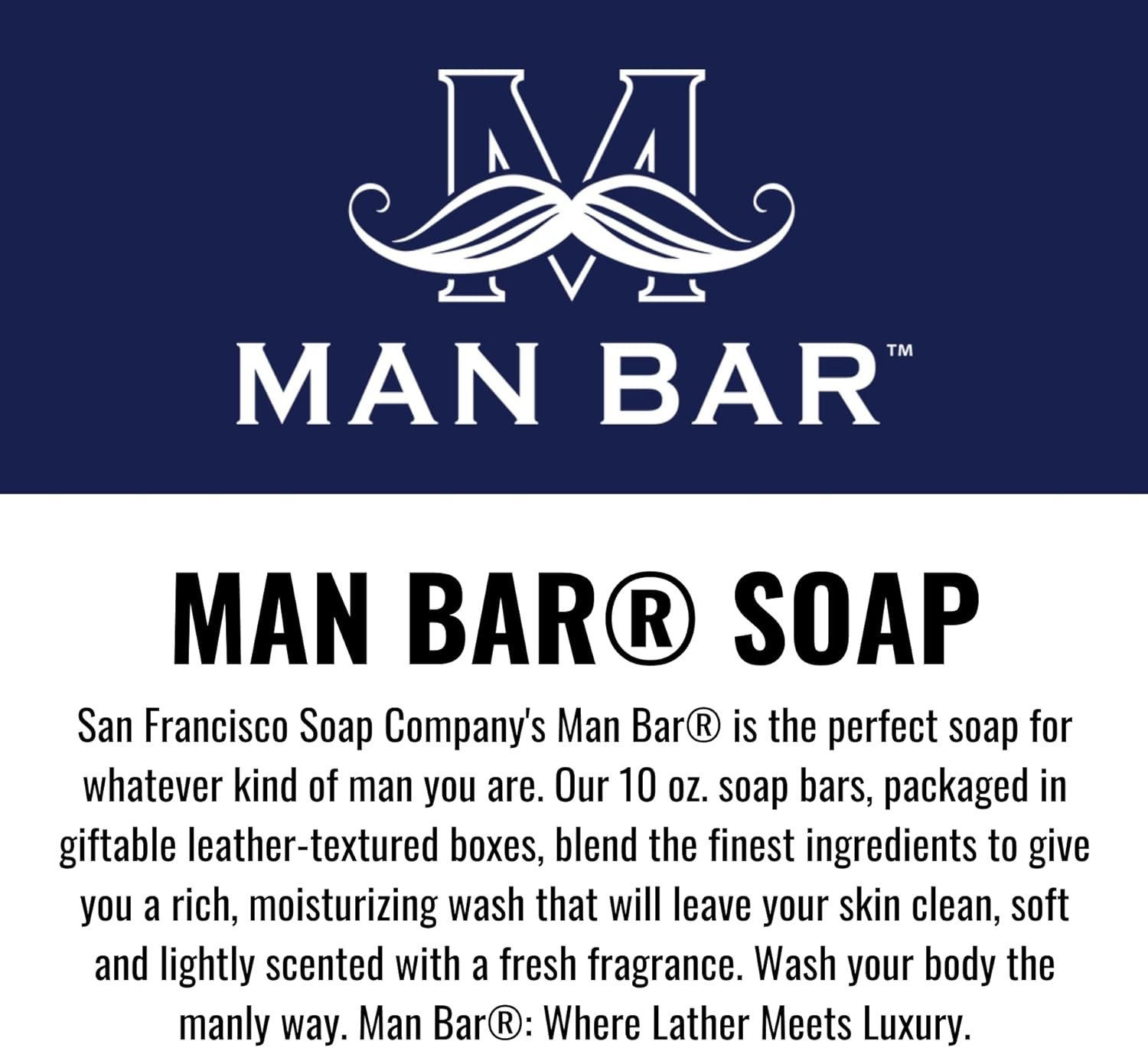 San Francisco Soap Company Exotic Musk and Sandalwood Fragrance Man Bar - Revitalizing - No Harmful Chemicals - Good for All Skin Types - Made in the USA image number 2